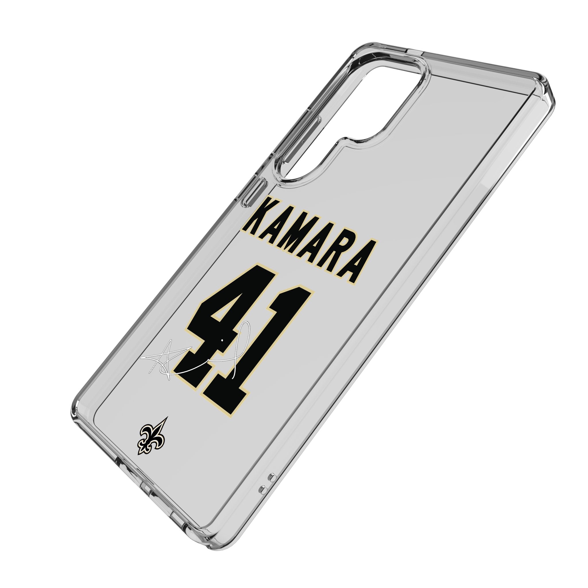 Alvin Kamara New Orleans Saints 41 Game Tactical Clear Phone Case for Samsung Galaxy - Perfect for Football Fans & Game Day Protection