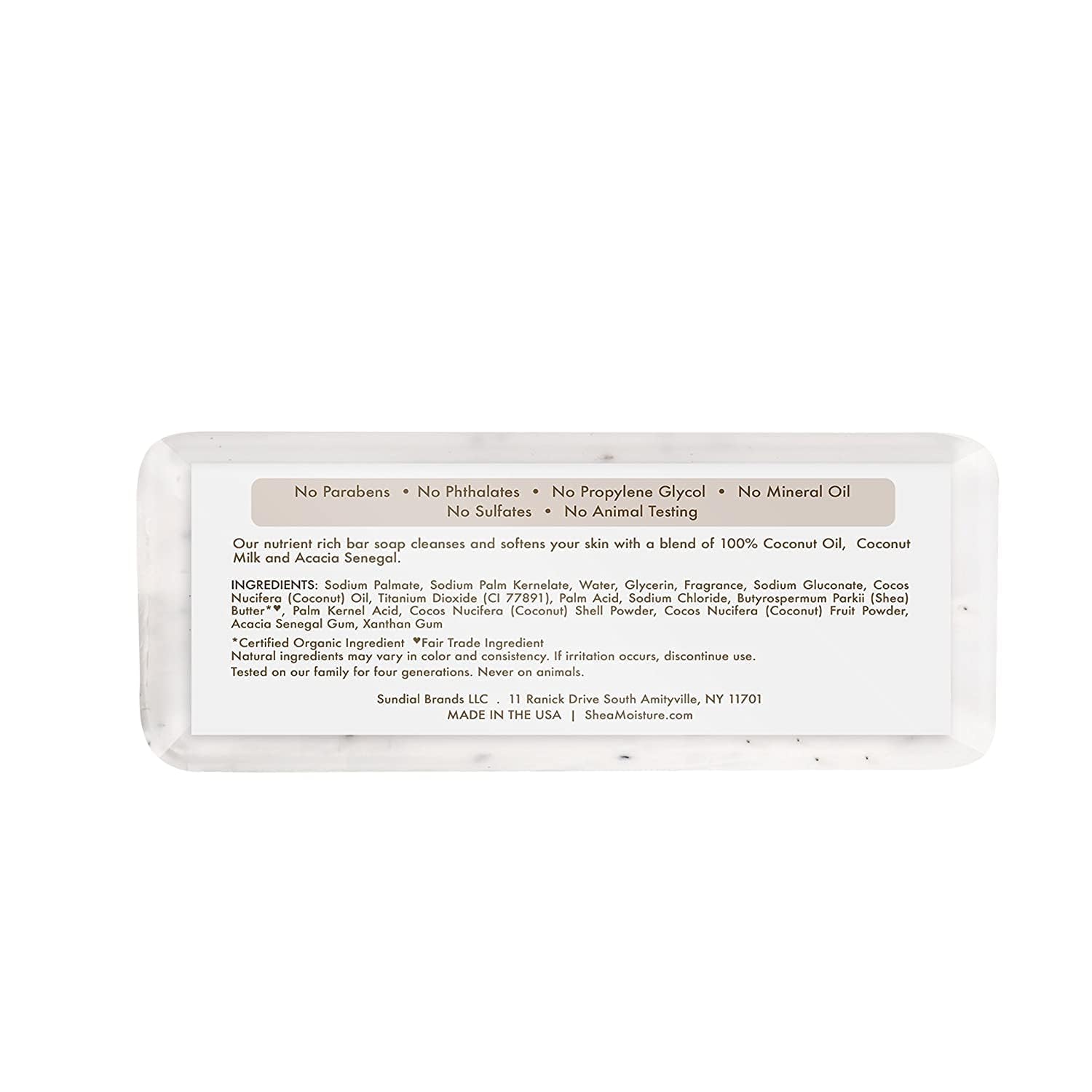 SheaMoisture Shea Butter Body Wash Bar Soap - 6 Pack | Moisturizing & Cleansing Bar Soap with 100% Virgin Coconut Oil, Coconut Milk, Shea Butter & Acacia Senegal | Gentle Skin Care for Dry Skin, Softening & Restoring | Perfect for Shower, Bath & Travel (8 Oz Each)