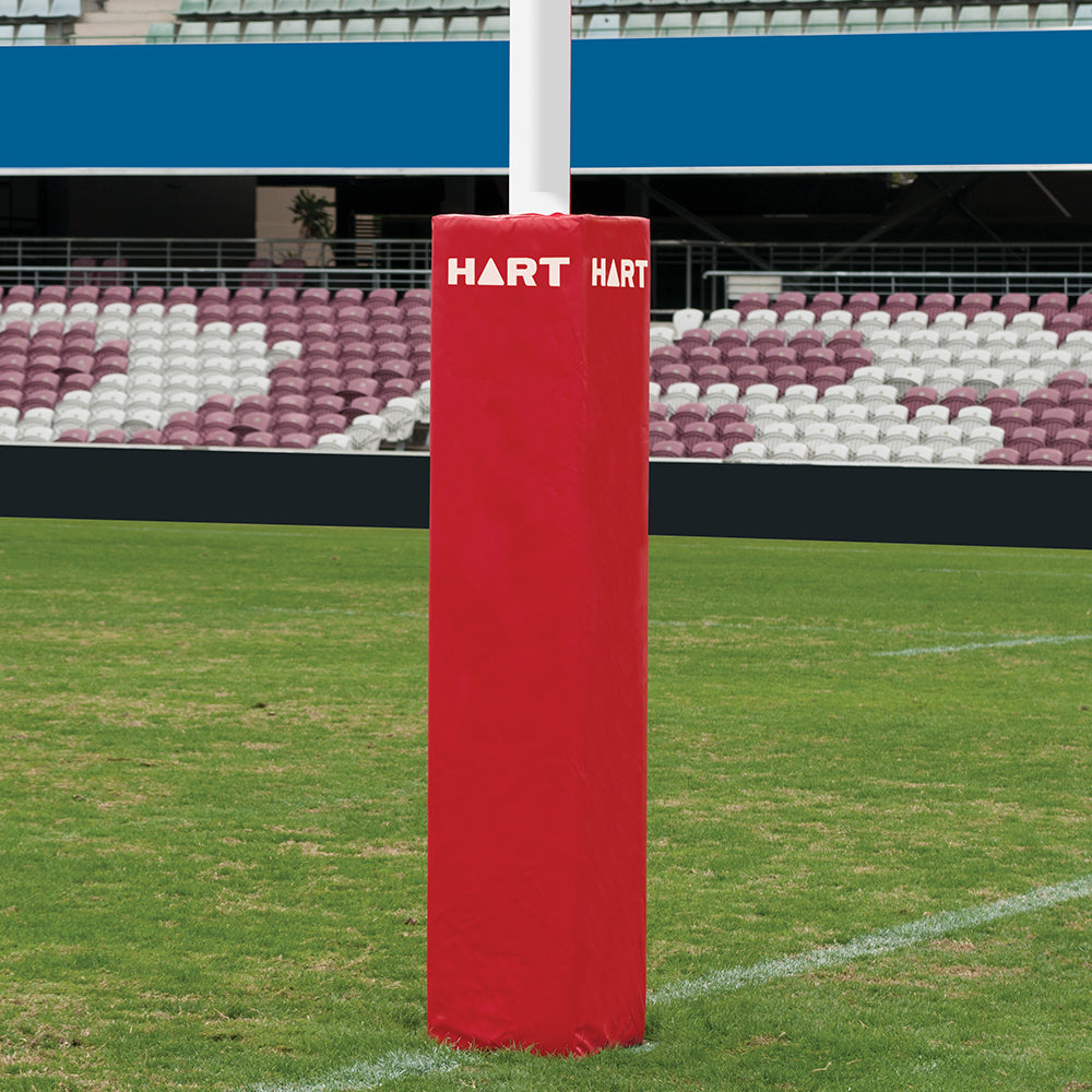 HART Square Rugby Post Pads - 35cm (Set of 4) - High Density Foam Protection for Rugby Goal Posts - Perfect for Training & Match Safety