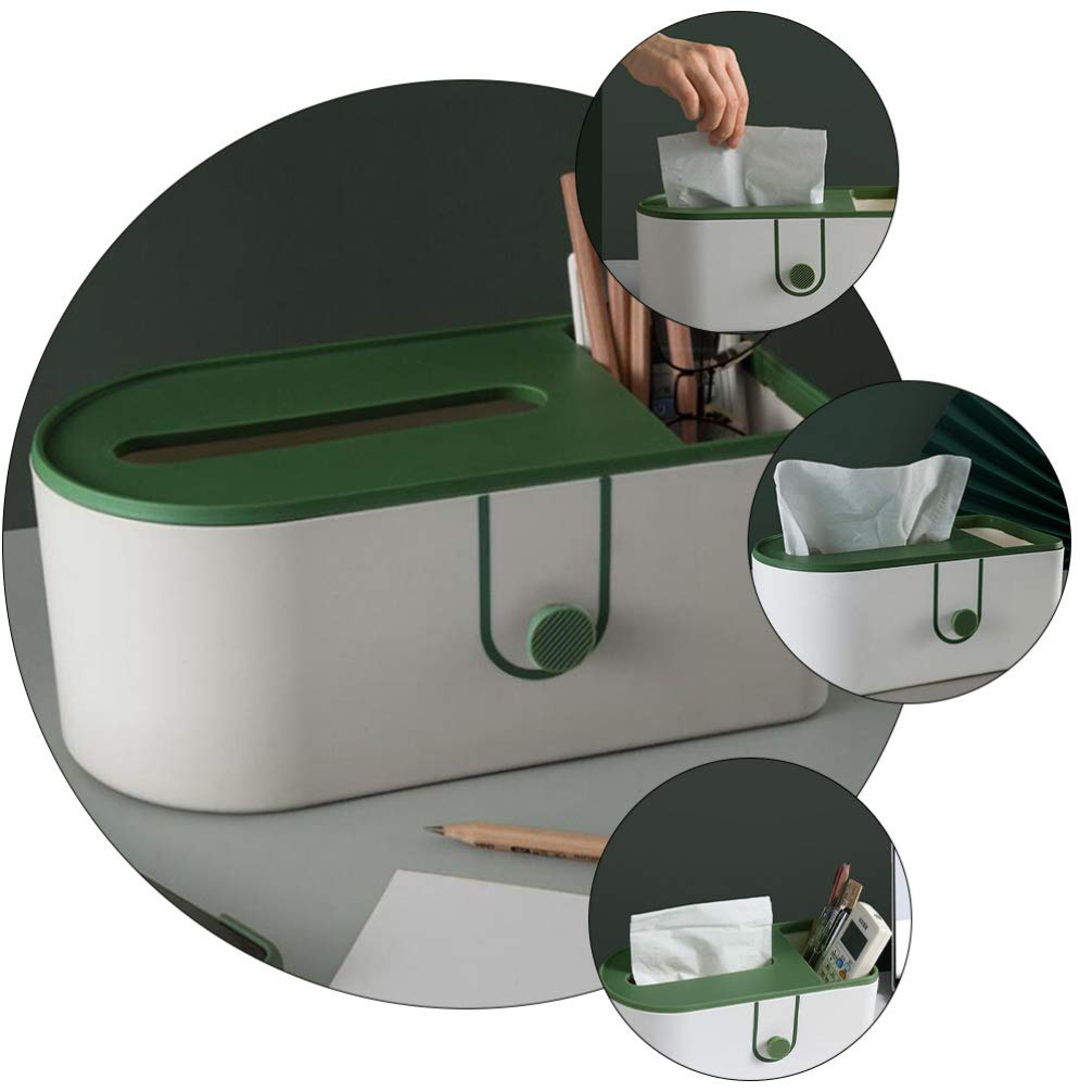 Premium Plastic Tissue Box Dispenser & Storage Container for Home, Office, and Car – Organize Facial Tissues, Napkins, and Clothes with Style | Perfect for Living Room, Bathroom, Kitchen, and Vehicle Use