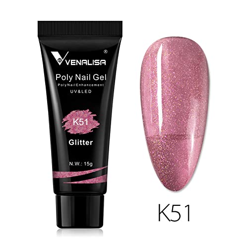 Venalisa Poly Builder Gel - 15g Professional Acrylic Nail Extension Gel for Strong & Natural-Looking Nails | DIY Salon-Quality Manicures at Home | Perfect for Nail Art, Extensions & Gel Polish Overlays