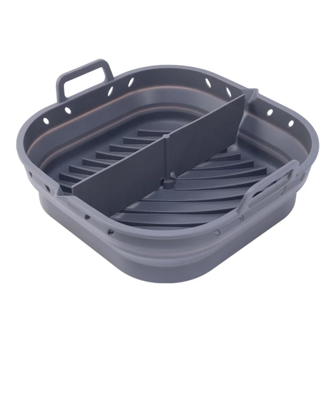 Silicone Air Fryer Accessories Set with Food Divider - Compatible with Cecotec, Cosori, Princess, Philips - Perfect for Baking, Roasting, and Meal Prep in Air Fryers