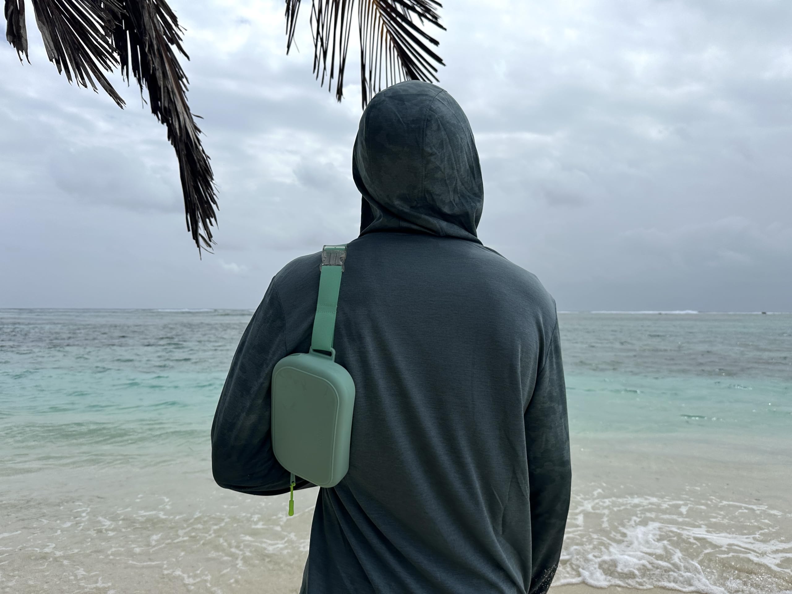 Waterproof Silicone Fanny Pack - Adjustable Crossbody Waist Bag with Multiple Pockets for Phone, Wallet & Essentials | Perfect for Travel, Hiking, Concerts & Daily Use (Soft Mint Green)
