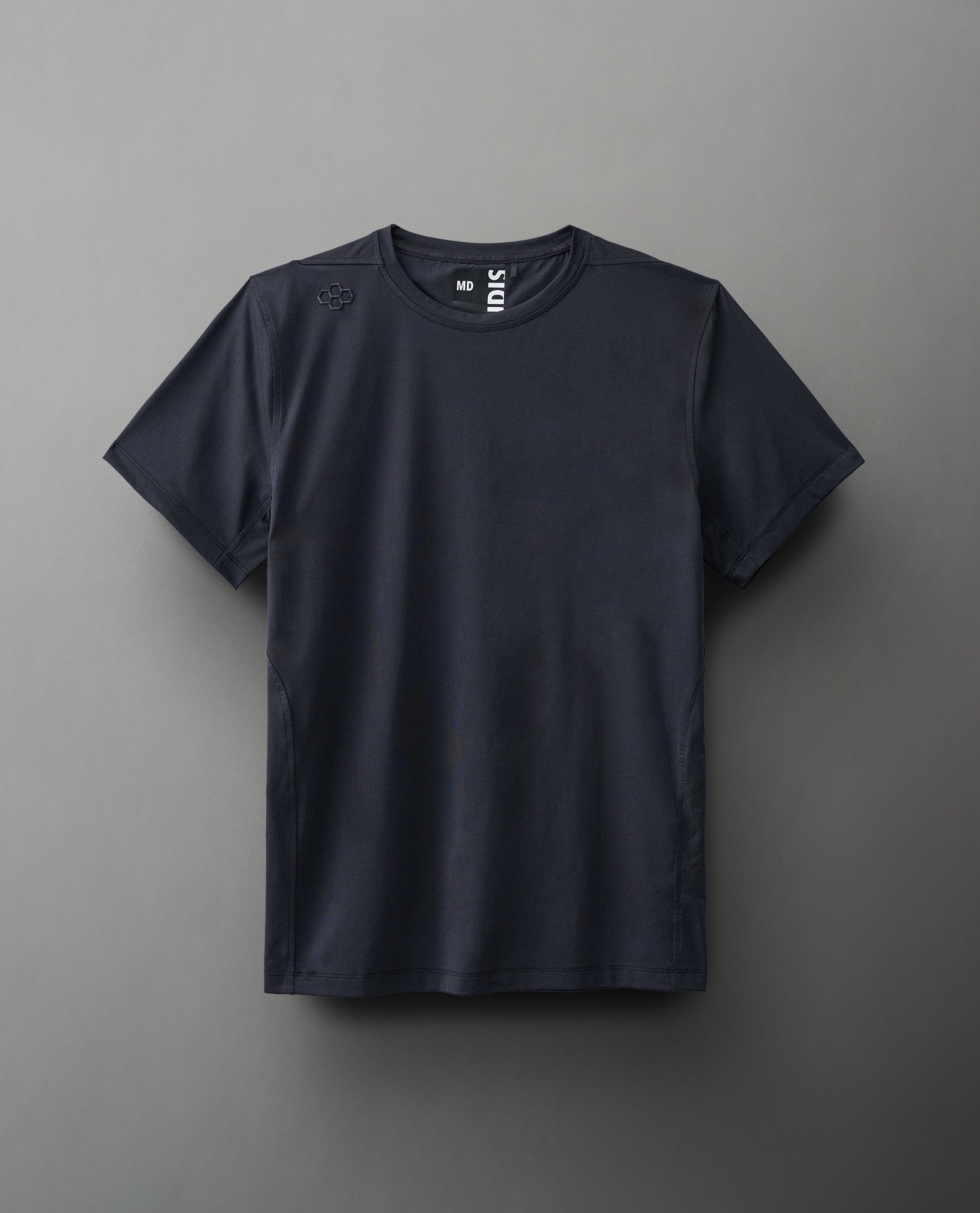 RUDIS Performance T-Shirt for Men - Moisture Wicking, Breathable Workout Shirt - Black - Ideal for Gym, Running & Training