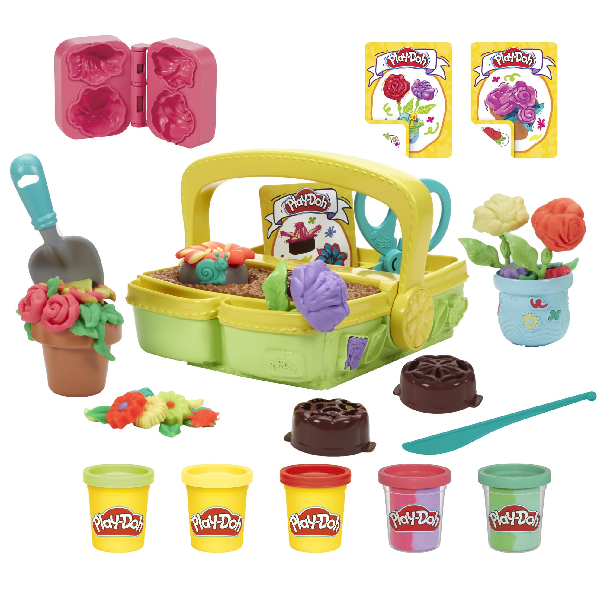 Play-Doh Blooming Flower Garden Toy Playset for Kids Ages 3+ | Nature Pretend Play & Arts & Crafts Kit | Creative Gift for Preschoolers, Birthday & Classroom Activities