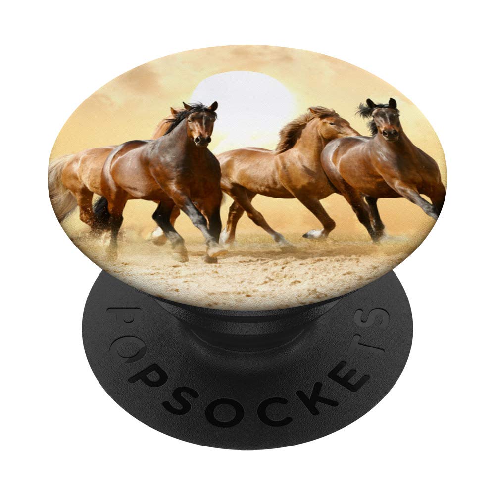 Cute Horse Animal Design PopSockets PopGrip - Swappable Phone & Tablet Grip for Horse Lovers, Equestrian Riders - Perfect Gift for Horse Enthusiasts, Use for Phones, iPads, E-readers While Riding or Traveling