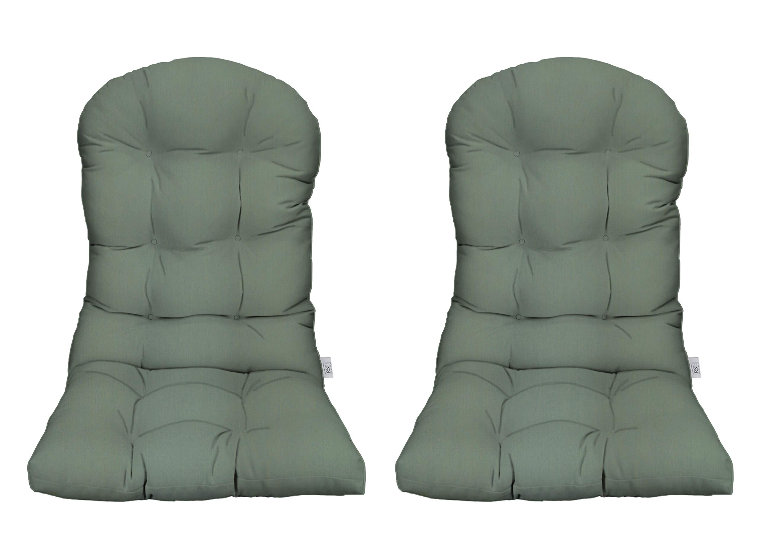 Sunbrella Tufted Adirondack Chair Cushions Set of 2 - Waterproof & Fade-Resistant Outdoor Patio Furniture Cushions (42.5” x 21”) - Perfect for Poolside, Garden, and Backyard Relaxation