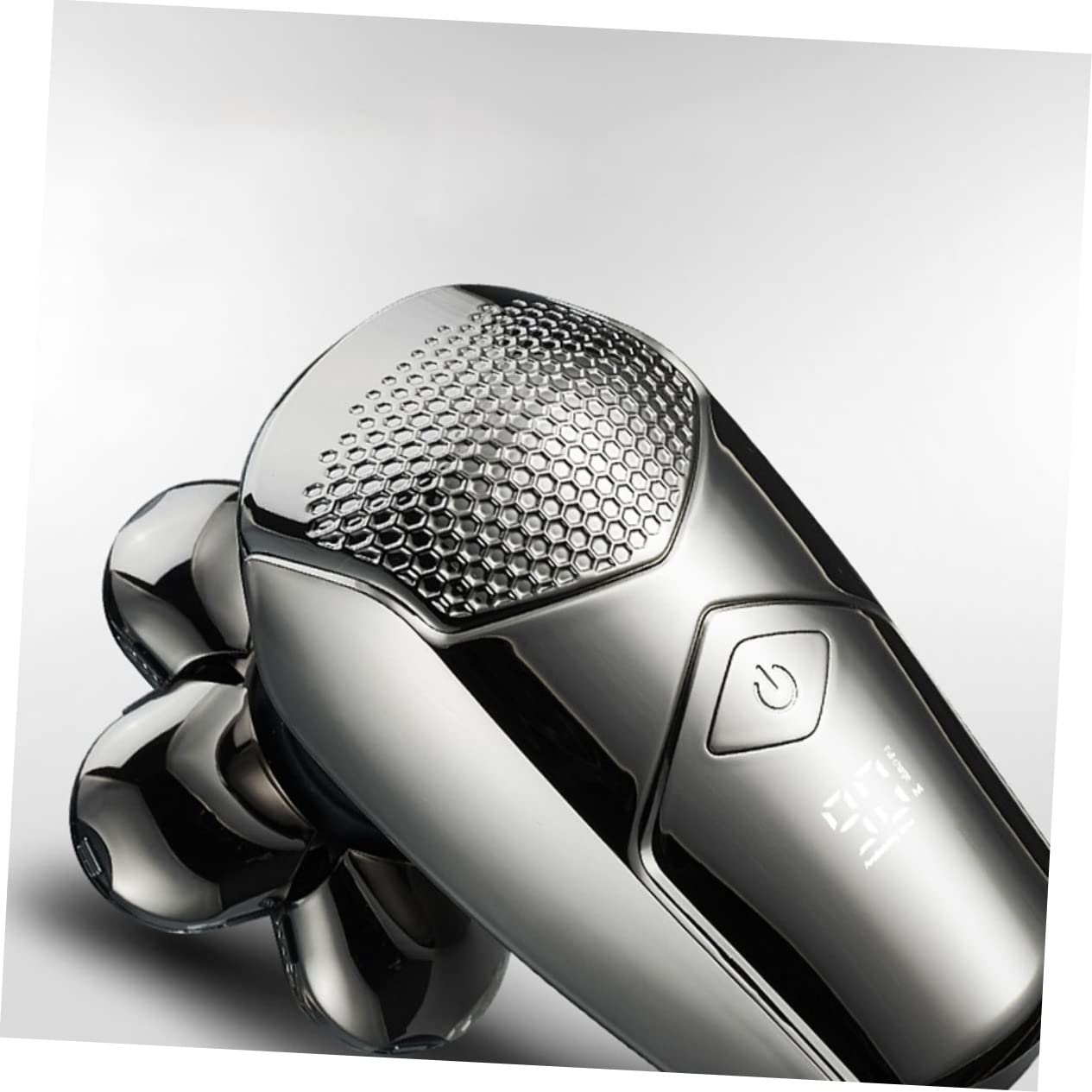 IPetBoom 6-in-1 Electric Shaver for Men - Nose & Beard Trimmer, Body Groomer, Waterproof Razor with 6 Heads, Silver ABS Design - Perfect for Travel, Gym & Daily Grooming