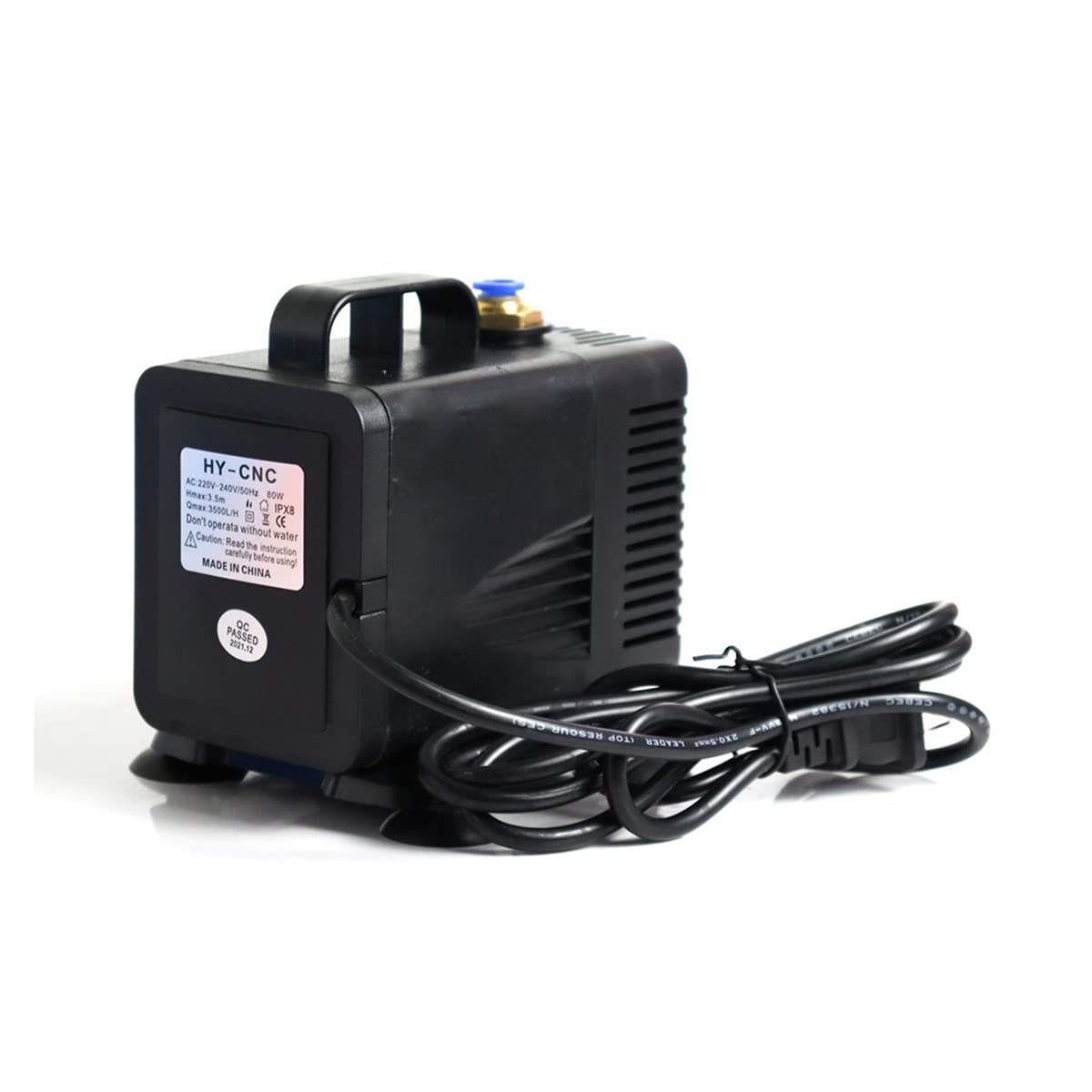 80W Submersible Sump Pump with 3.5M Lift & 220V - High Power Water Transfer Pump for Engraving Machines, Router Tools (1.5KW/2.2KW Spindle Motor Compatible) - Ideal for Workshop Drainage, Flood Control & Industrial Water Transfer (Pump A Voltage)