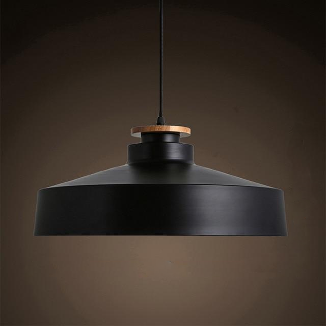 Modern Contrast Metal & Wood Pendant Lights - Industrial Chic Ceiling Lighting for Kitchen Island, Dining Room & Living Room Decor
