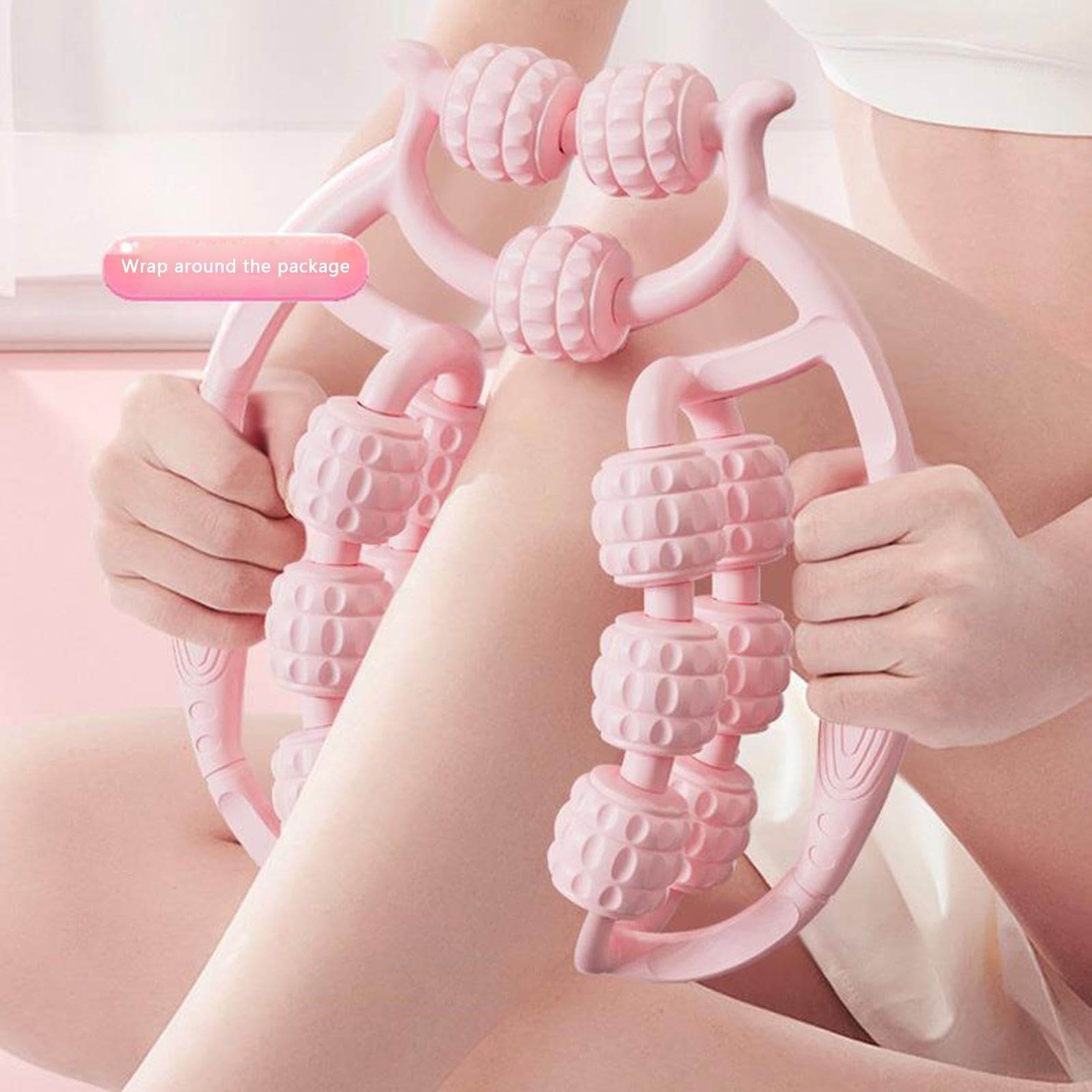 2 Pack Manual Massage Roller - Deep Tissue Muscle Massager for Legs, Feet & Back Pain Relief - Handheld Massage Tool with Ergonomic Handle for Sports Recovery & Relaxation - Perfect for Athletes, Office Workers & Home Use
