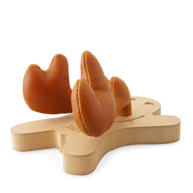 Premium Zuny Leather Moose Phone Stand Holder - Stylish & Durable Desk Organizer for iPhone, Android, Office & Home Decor