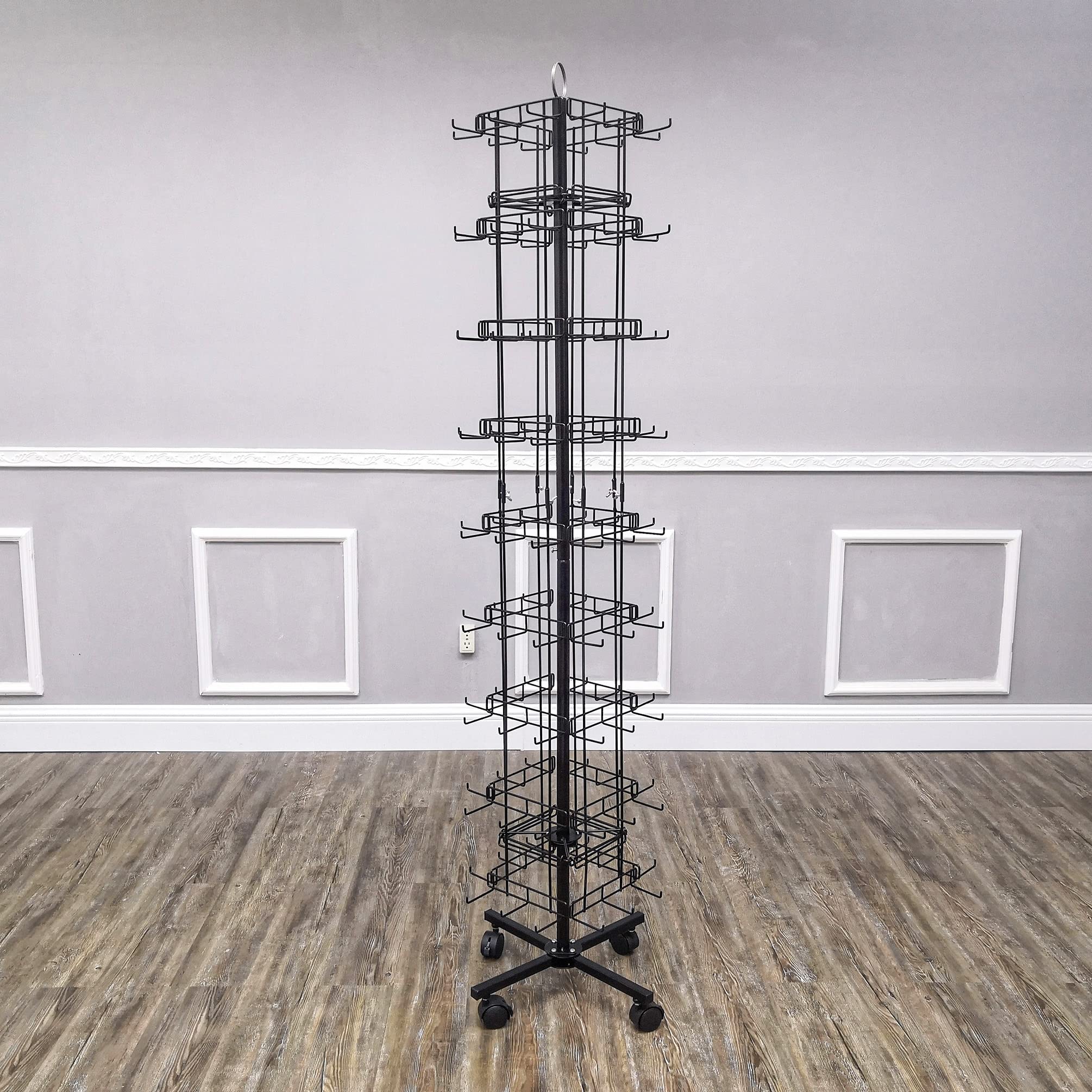 FixtureDisplays® Keychain Souvenir Rack - Wire Display Stand for Retail Stores, Mobile Countertop Organizer (15394-NEW-NPF) - Perfect for Gift Shops, Convenience Stores and Trade Show Displays