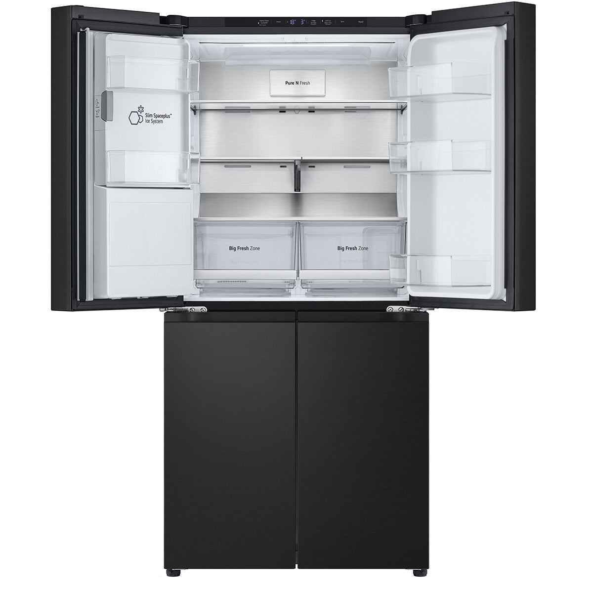 LG 508L French Door Refrigerator with Slim In-Door Ice & Water Dispenser - Matte Black (GF-L500MBL) - Perfect for Modern Kitchens & Open-Concept Homes