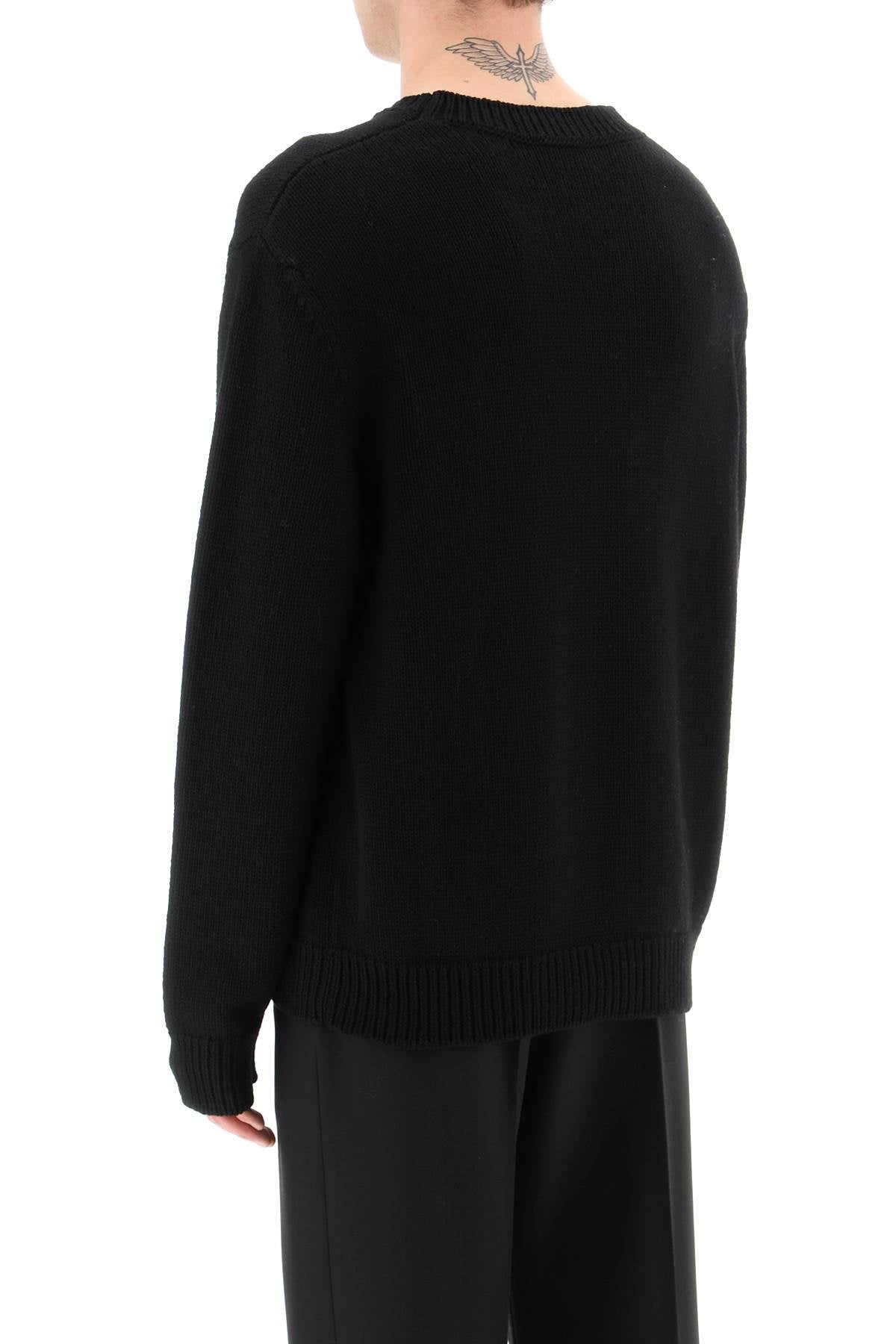 Balmain Oversized Wool Logo Sweater for Women - Luxury Knit Pullover for Fall & Winter - Perfect for Casual Outfits, Office Wear & Holiday Parties