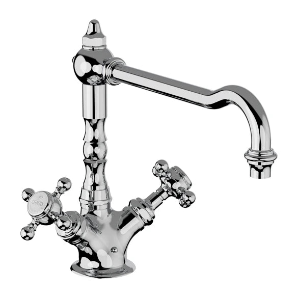 Horus Julia Single Hole Kitchen Faucet - Modern Chrome Finish for Sink, Dishwashing & Food Prep - Perfect for Home & Restaurant Use