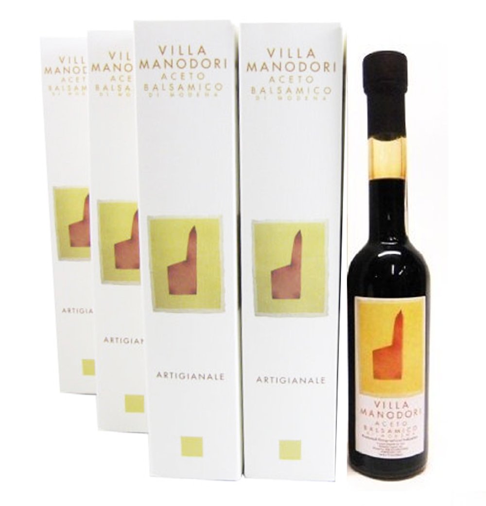 Premium Villa Manodori Aged Balsamic Vinegar - 6 Pack (8.5oz Bottles) - Artisan Italian Glaze for Salads, Cheese & Desserts - Gourmet Cooking & Gift Set