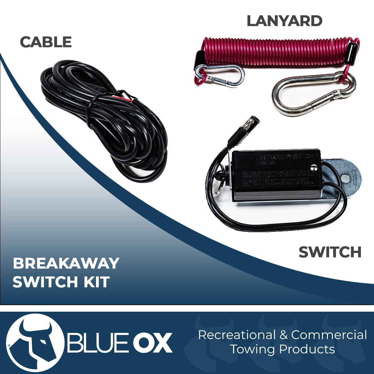 Blue Ox BRK2505 Patriot Breakaway Switch - Heavy Duty Trailer Brake Controller for Safe Towing | Perfect for RVs, Campers & Travel Trailers