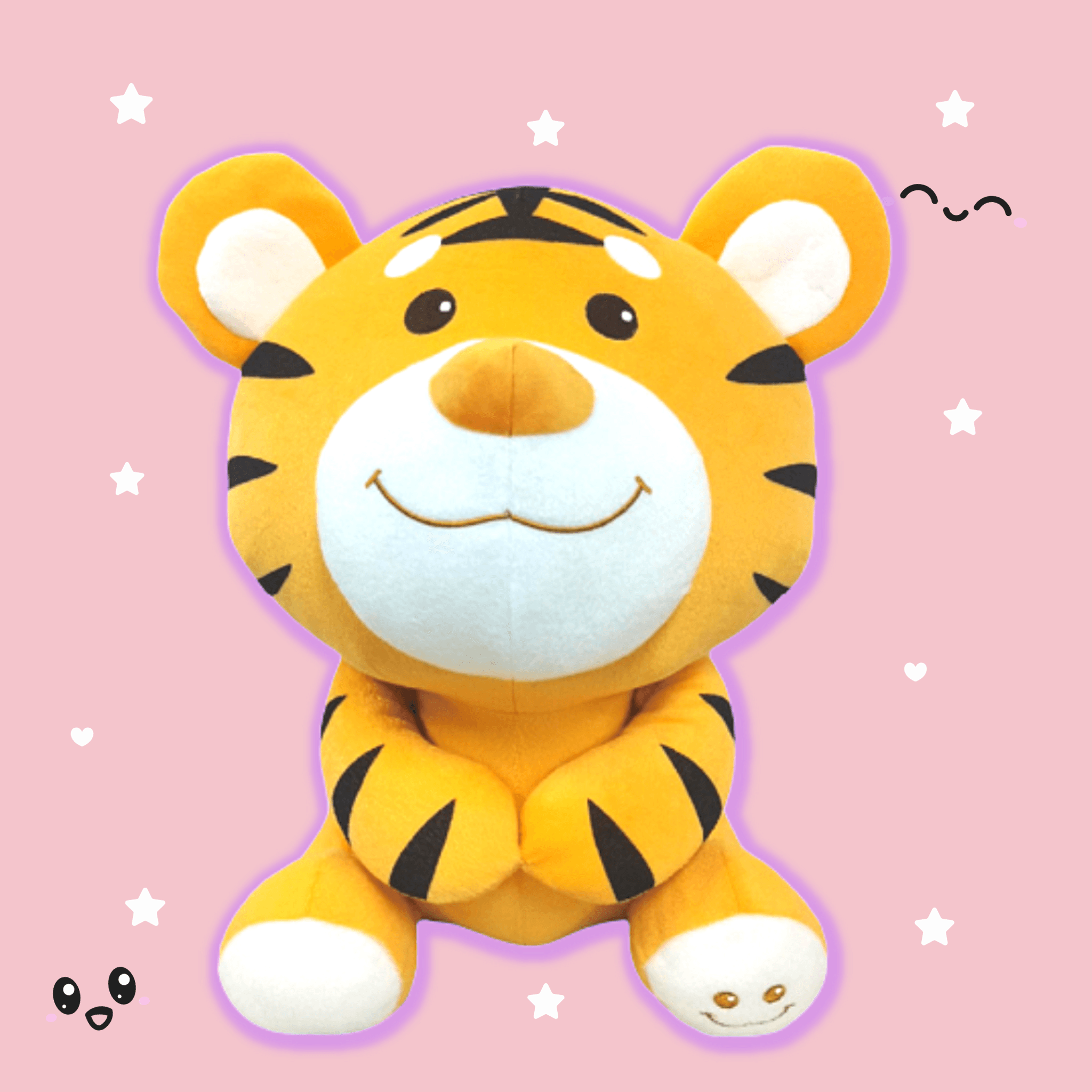 Cute Tiger Plush Toy - Soft Stuffed Animal for Kids, Kawaii Tiger Plushie for Bedroom Decor, Birthday Gifts & Cuddling Companion