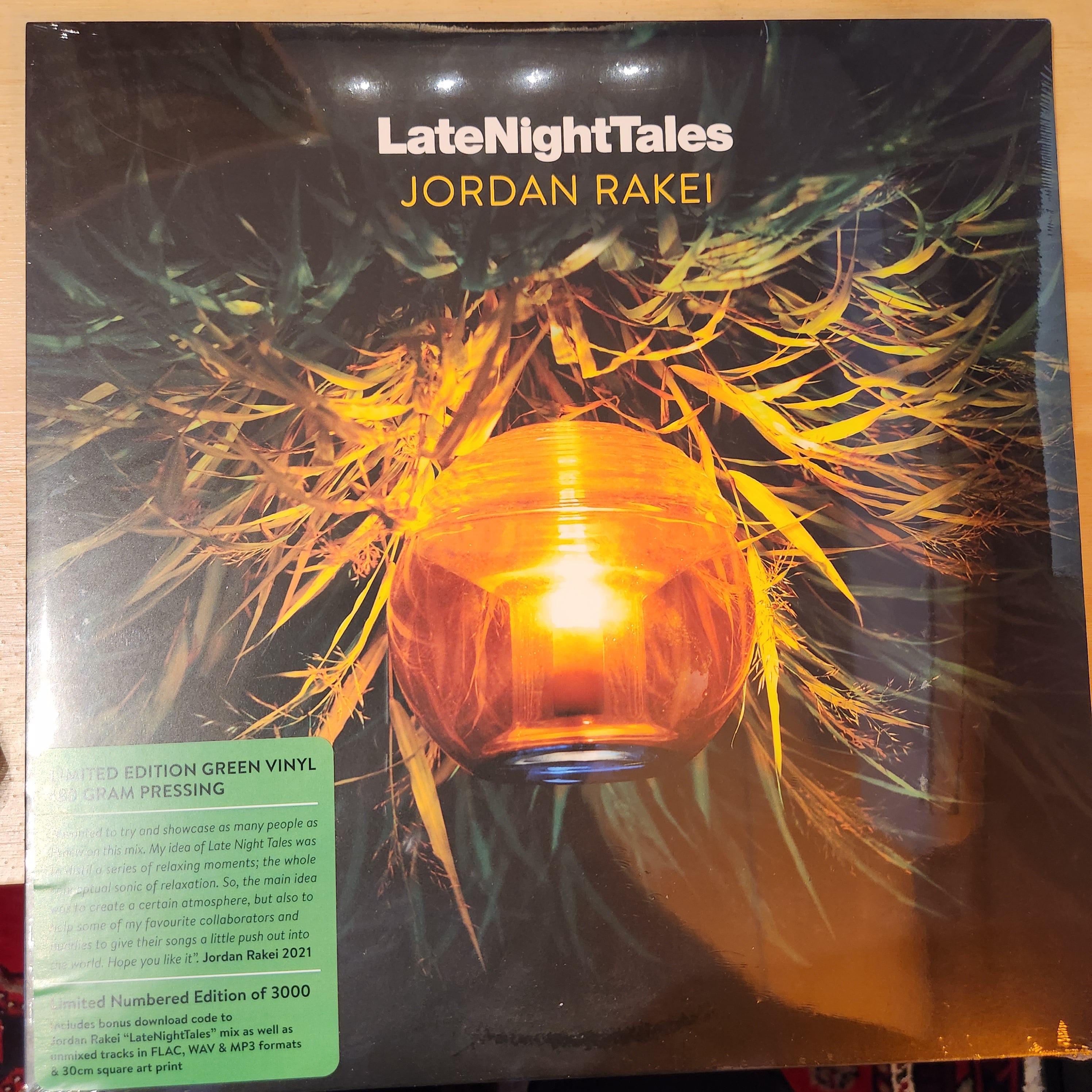 Jordan Rakei - Late Night Tales Limited Edition Green Vinyl LP | Jazz & Soul Vinyl Record for Late Night Listening & Music Collectors