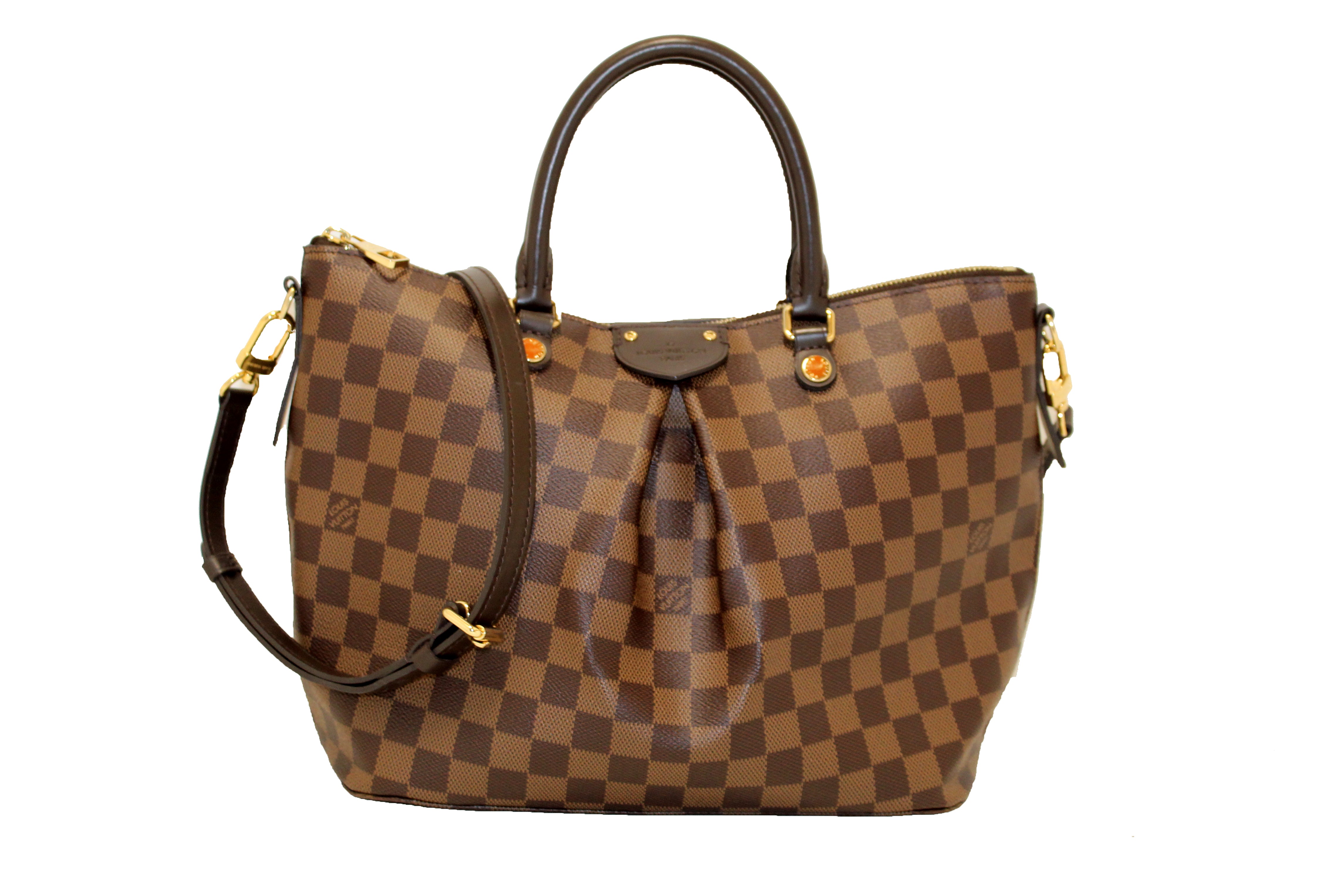 Authentic Louis Vuitton Damier Ebene Canvas Siena MM Handbag for Women | Luxury Designer Tote Bag | Perfect for Work, Travel & Everyday Use
