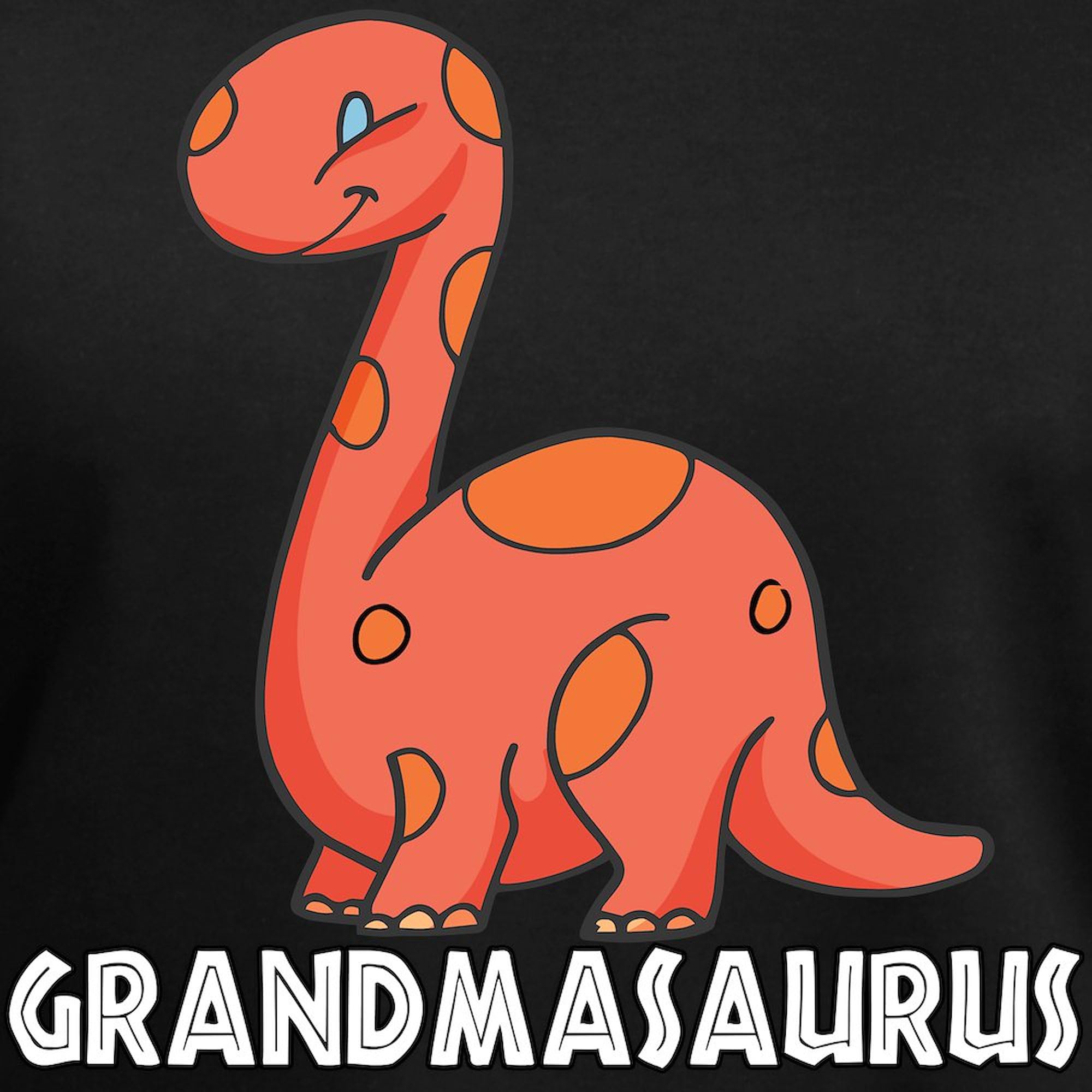 Grandmasaurus Women's V-Neck Dark T-Shirt - Soft Cotton Comfort Fit Tee for Casual Wear, Gifts & Family Gatherings