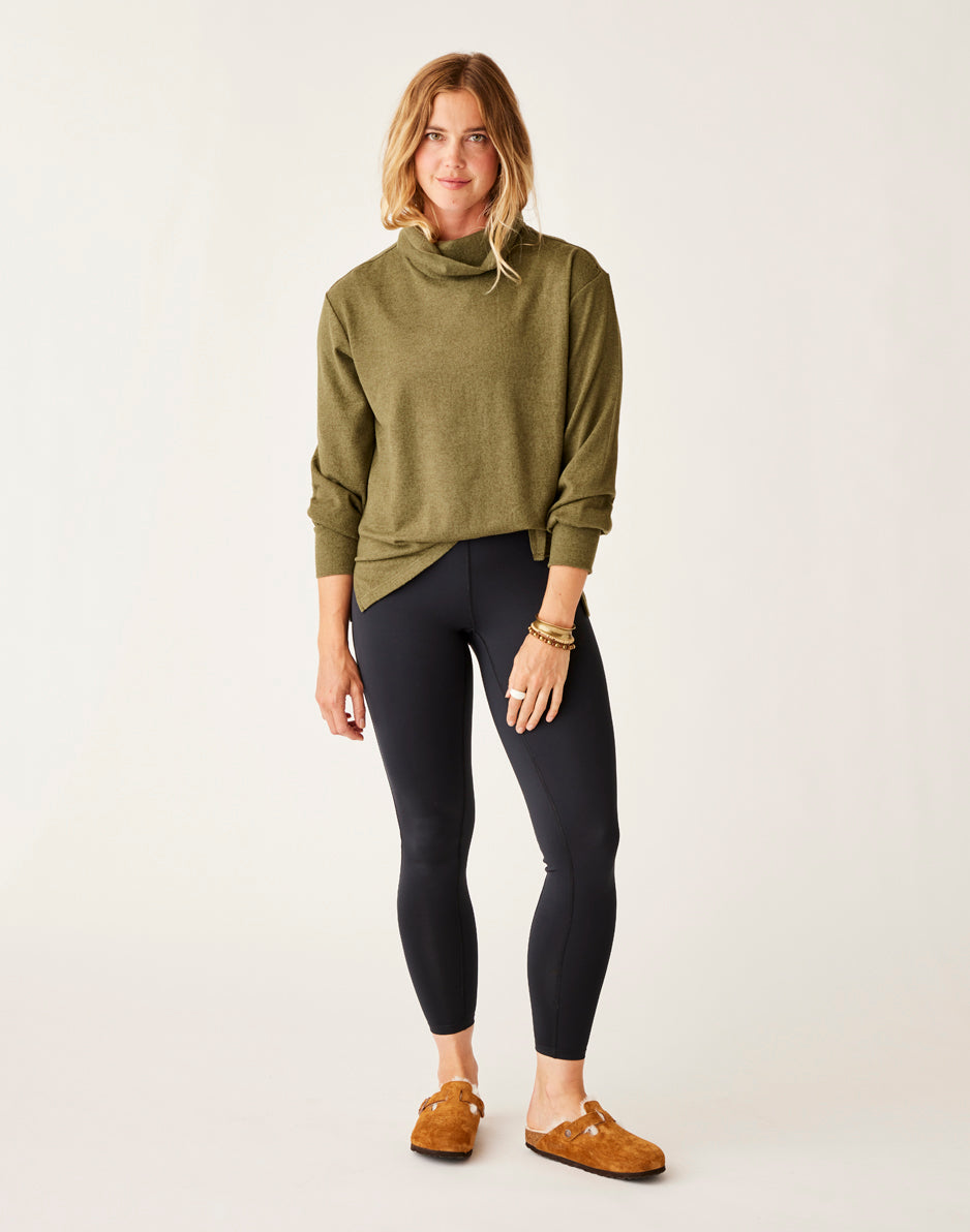 Supersoft Cowl Neck Sweater for Women - Cozy Fir Heather Knitwear for Fall & Winter | Perfect for Casual Outfits, Layering, and Cold Weather Fashion