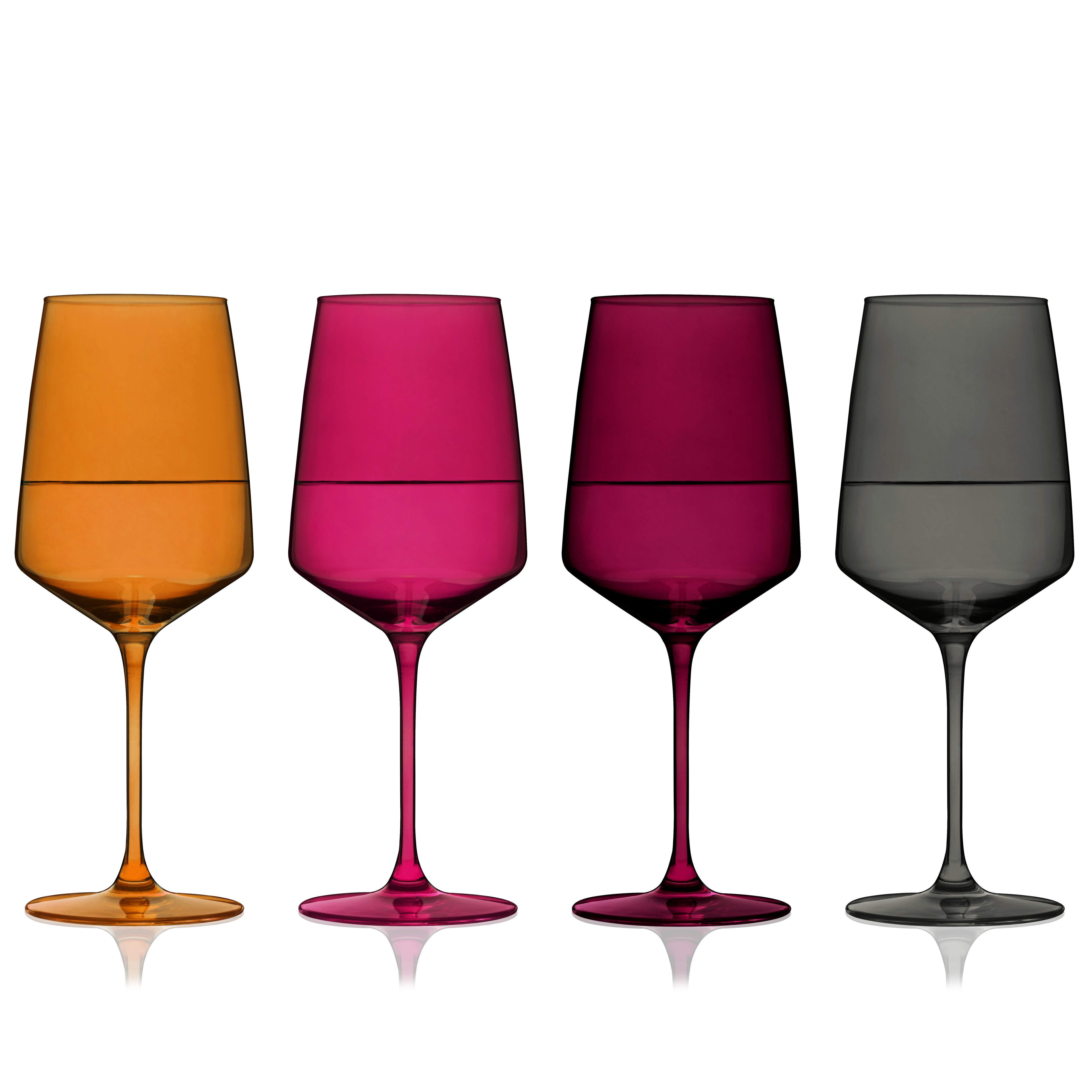 Premium Reserve Nouveau Crystal Wine Glasses - Sunset Collection (Set of 4) - Elegant Stemware for Red Wine, White Wine & Champagne - Perfect for Dinner Parties, Weddings & Romantic Evenings