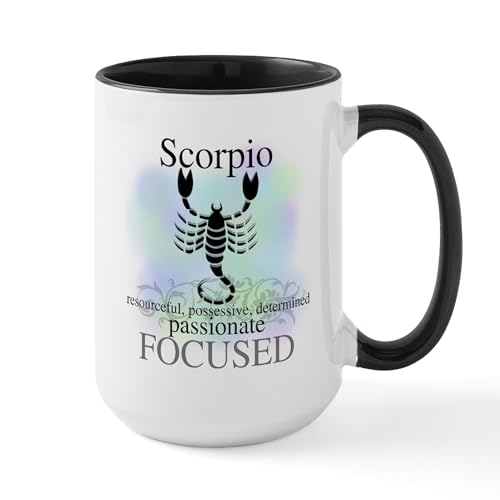 White/Black Inside - Scorpio The Scorpion Large Mug