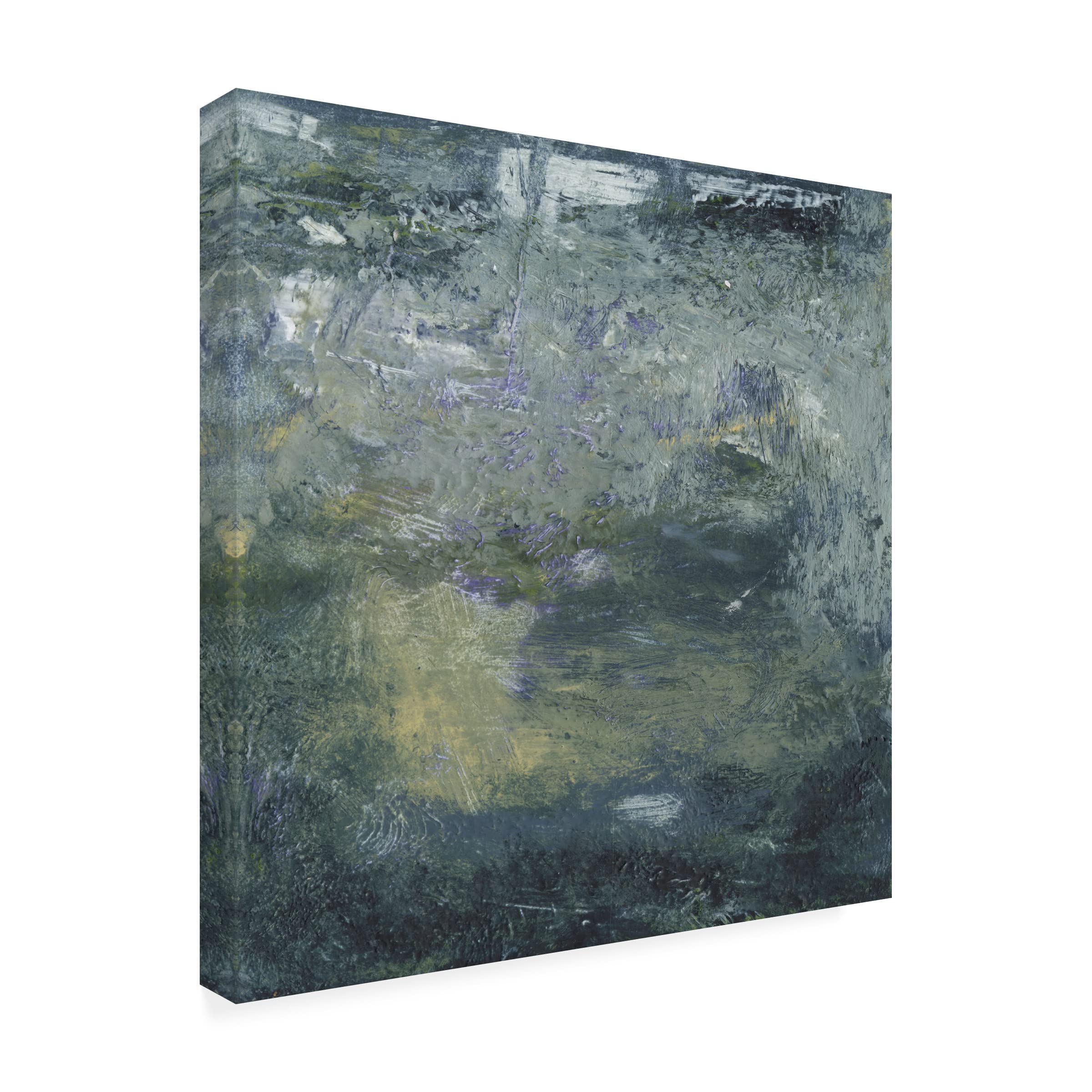 Sharon Gordon 'Encaustic Tile In Blue IV' Canvas Wall Art Print - Modern Home Decor for Living Room, Bedroom & Office - Trademark Fine Art Collection