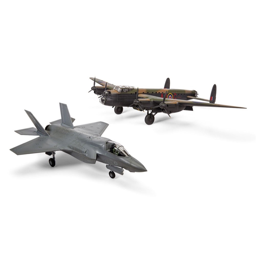 Airfix 50191 1/72 Scale Dambusters 80th Anniversary Gift Set - Avro Lancaster & Lockheed Martin F-35B Lightning II Model Kits - Perfect for Collectors, History Enthusiasts, and Display Cases