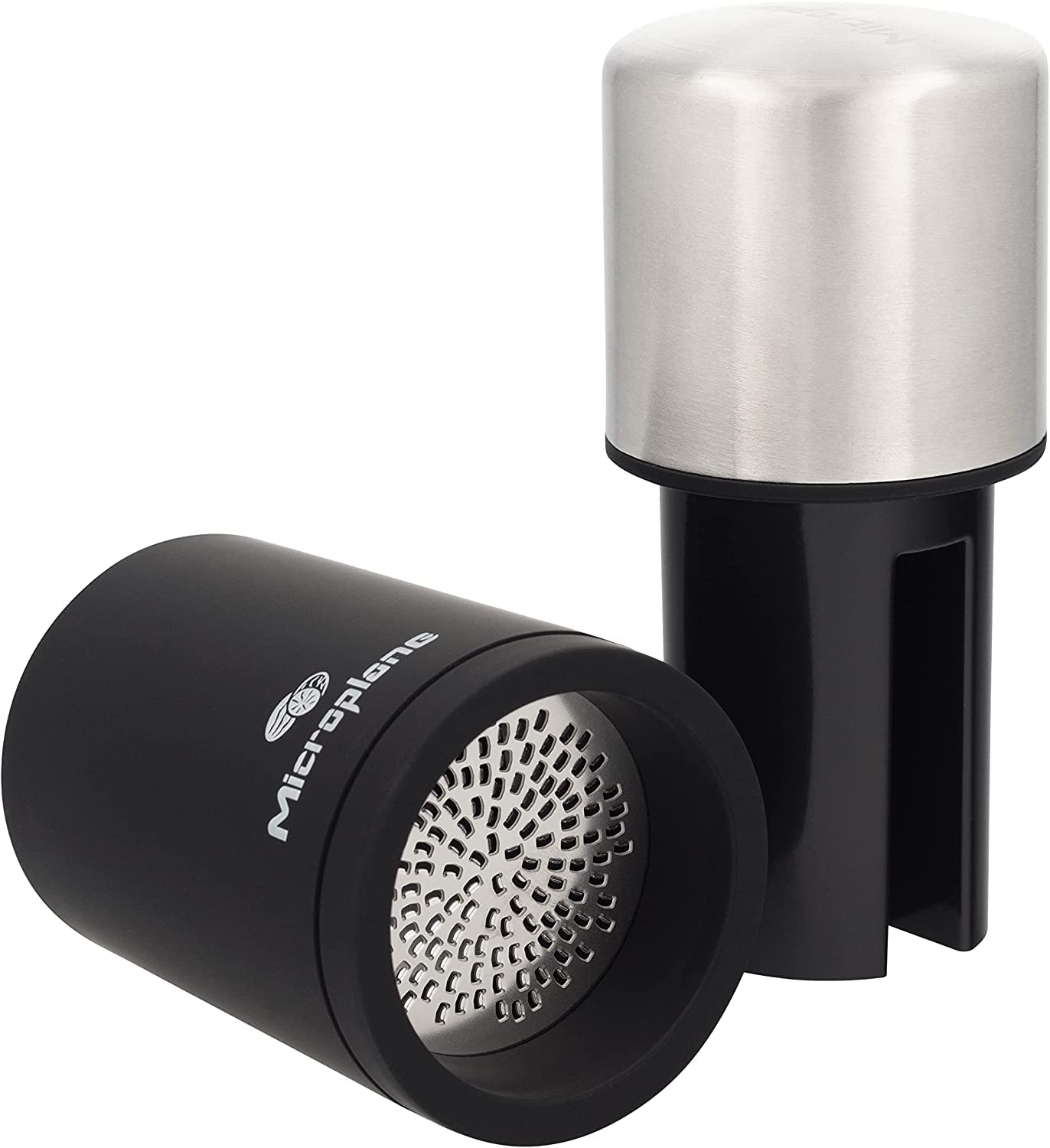 Premium Stainless Steel Microplane Manual Spice Mill - Cinnamon Grinder & Nutmeg Grater for Fresh Spices | Perfect for Baking, Cooking & Coffee Topping at Home