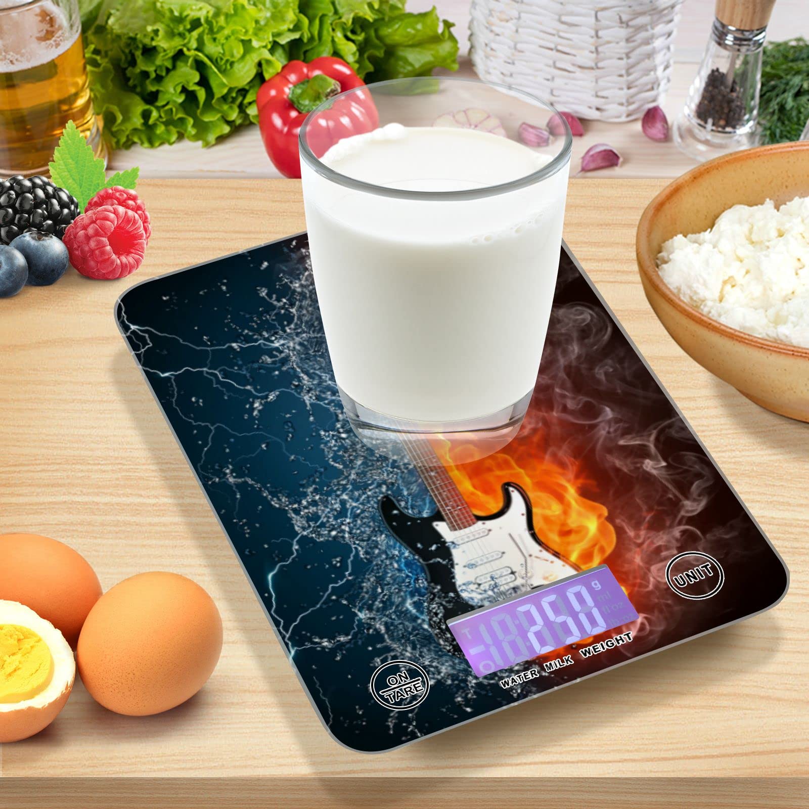 Digital Kitchen Scale - Waterproof Electric Food Scale with Ounces & Grams for Precise Cooking, Baking, and Meal Prep | Perfect for Home Kitchens & Professional Chefs
