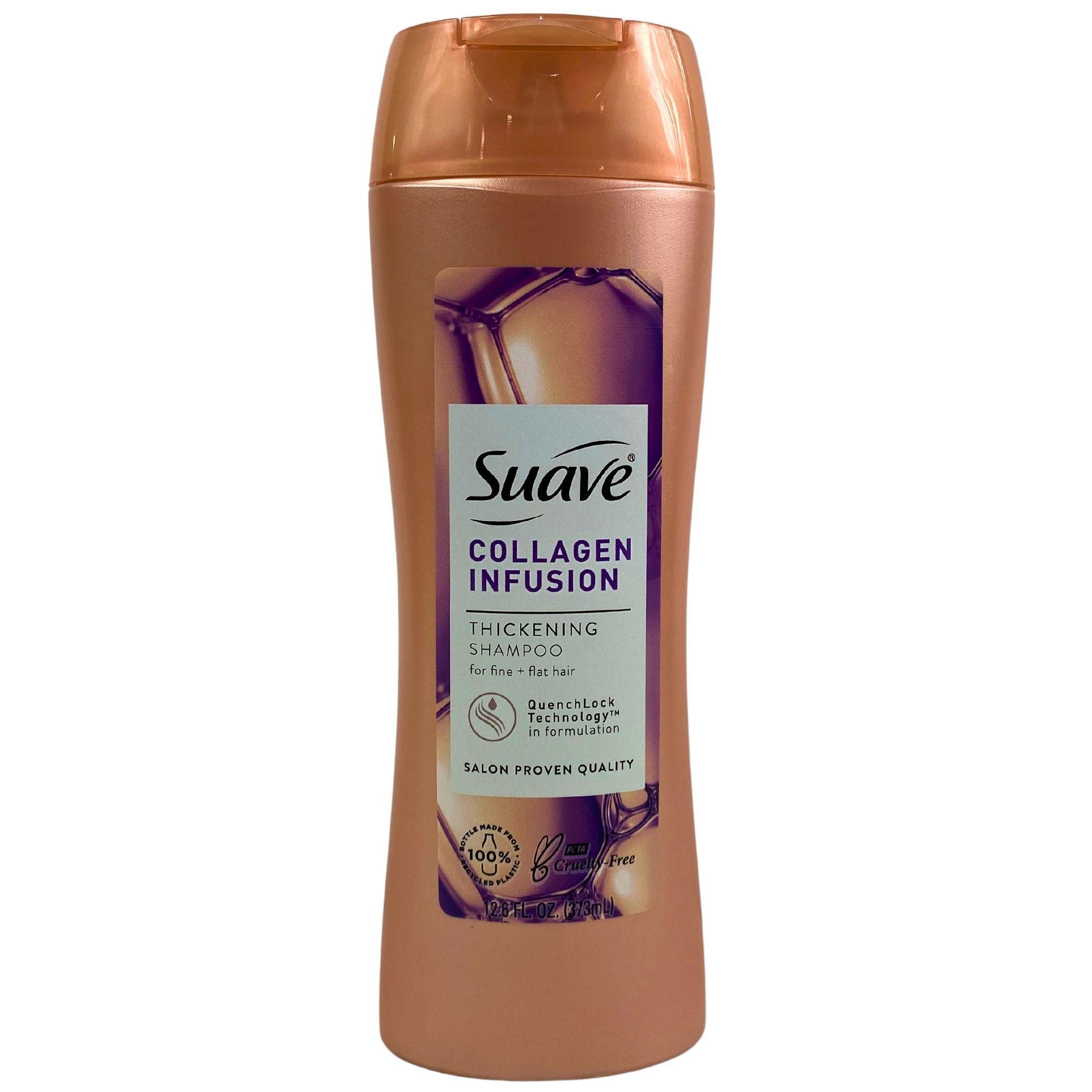 Suave Collagen Infusion Thickening Shampoo for Fine Hair - 12.6 oz (48 Pack Bulk) - Volumizing & Strengthening Hair Care for Daily Use at Home or Salon