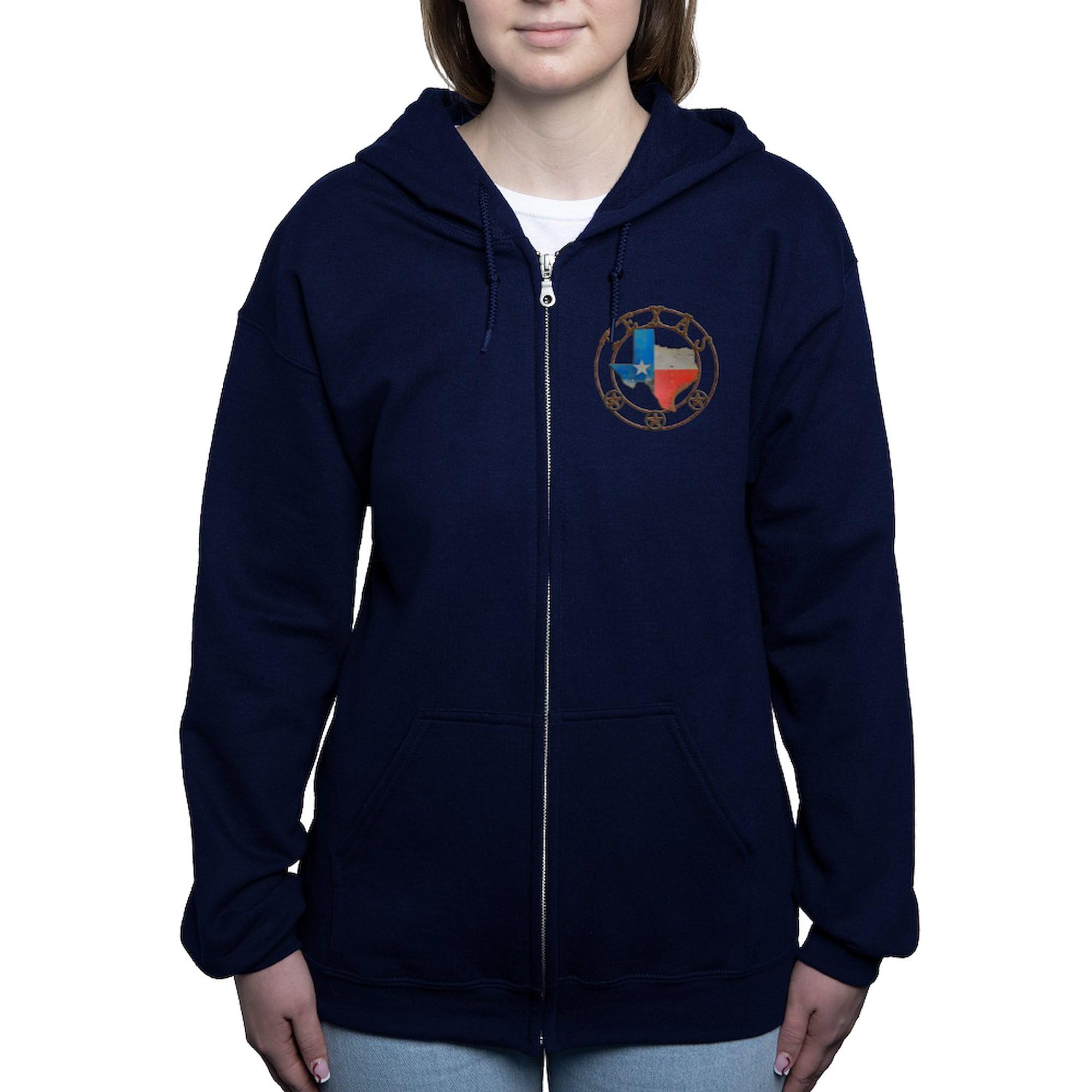 Texas Wrought Iron Barn Art Women's Zip Hoodie - Stylish Zip-Up Sweatshirt for Casual Wear, Outdoor Activities & Texas Pride Fashion