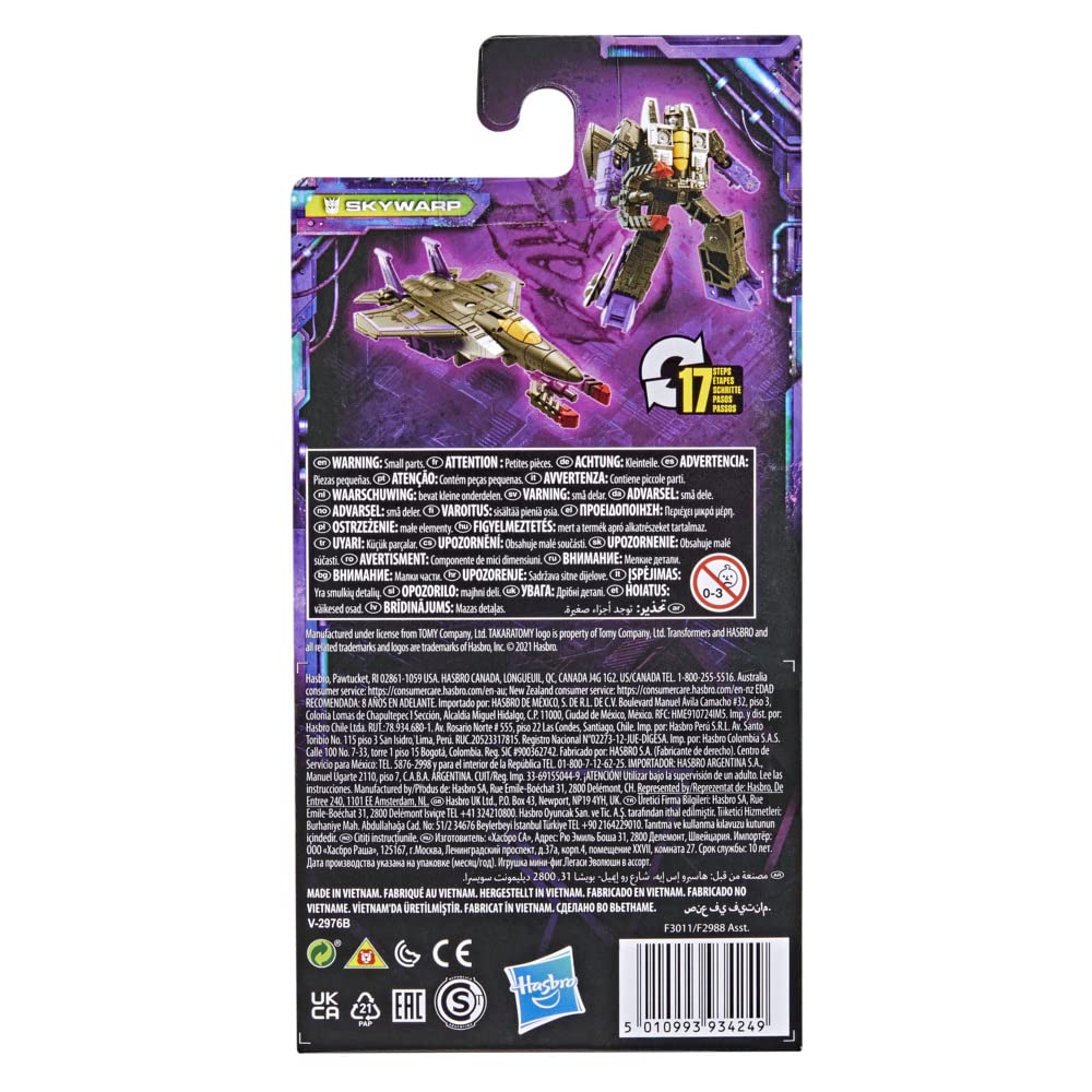 Transformers Generations Legacy Core Skywarp 3.5-inch Action Figure - Collectible Robot Toy for Kids & Adults Ages 8+ | Perfect for Display, Play, and Gifts