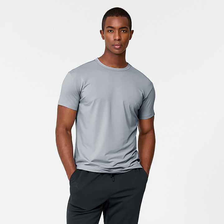 Ice Feather Muscle Fit Short Sleeve T-Shirt for Men - Gym Workout & Casual Wear - Moisture Wicking & Breathable Activewear