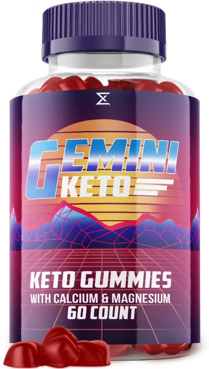 Gemini Keto Gummies for Weight Loss - Apple Cider Vinegar ACV Supplement with BHB Ketones - 60 Chewable Gummies for Ketogenic Diet Support - Perfect for On-the-Go Healthy Snacking & Appetite Control