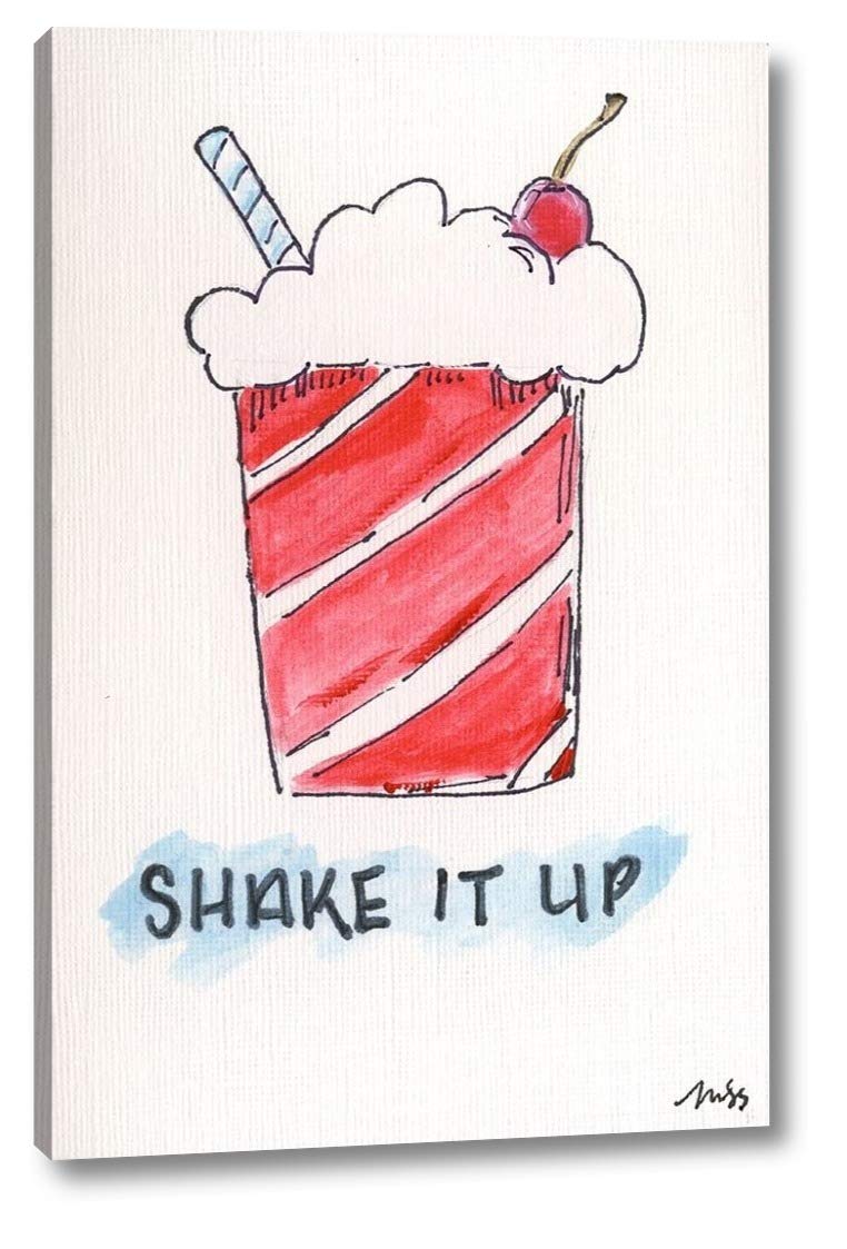 Shake It Up by Molly Susan Strong - 15x24 Inch Canvas Art Print - Gallery Wrapped Ready to Hang Wall Decor - Perfect for Living Room, Bedroom & Office