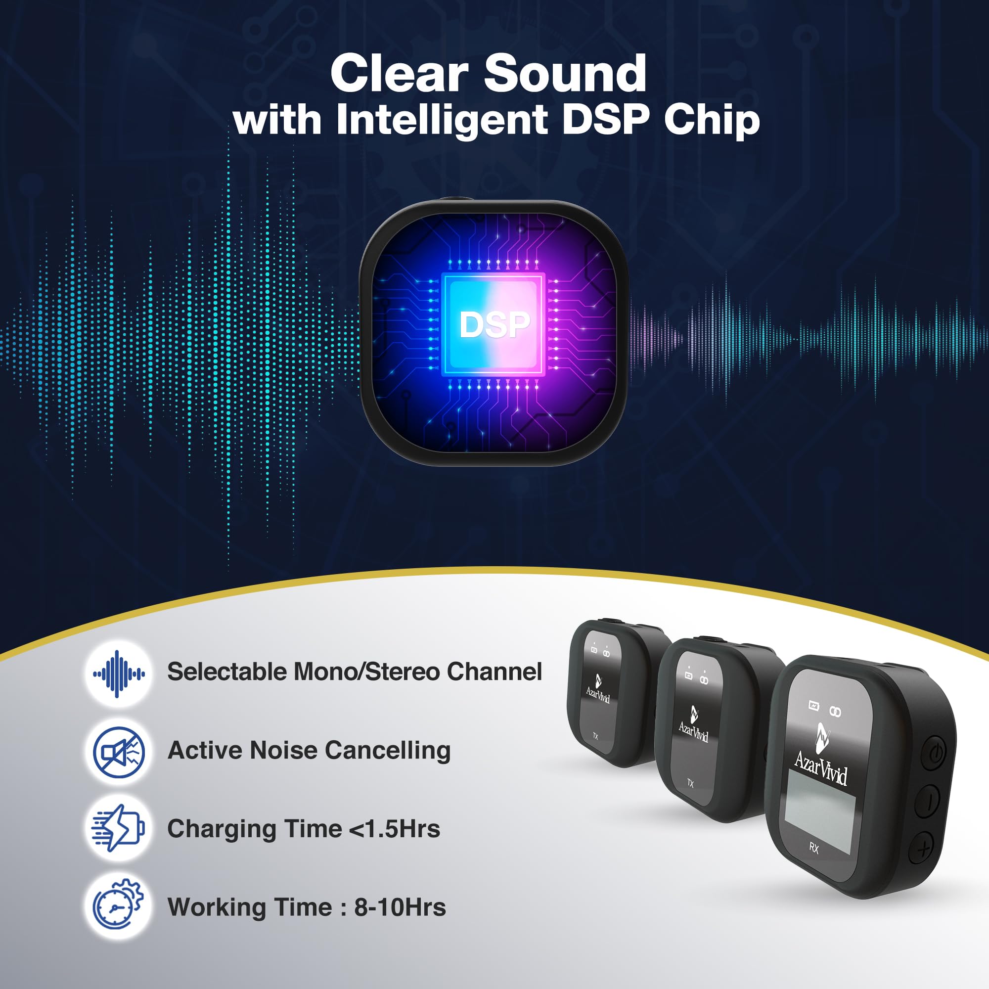 Wireless Dual Lavalier Microphone Set for Vlogging, Streaming, Podcasting - Compatible with iPhone, Android, DSLR & Laptop - Perfect for YouTube Creators, TikTok Videos & Online Teaching