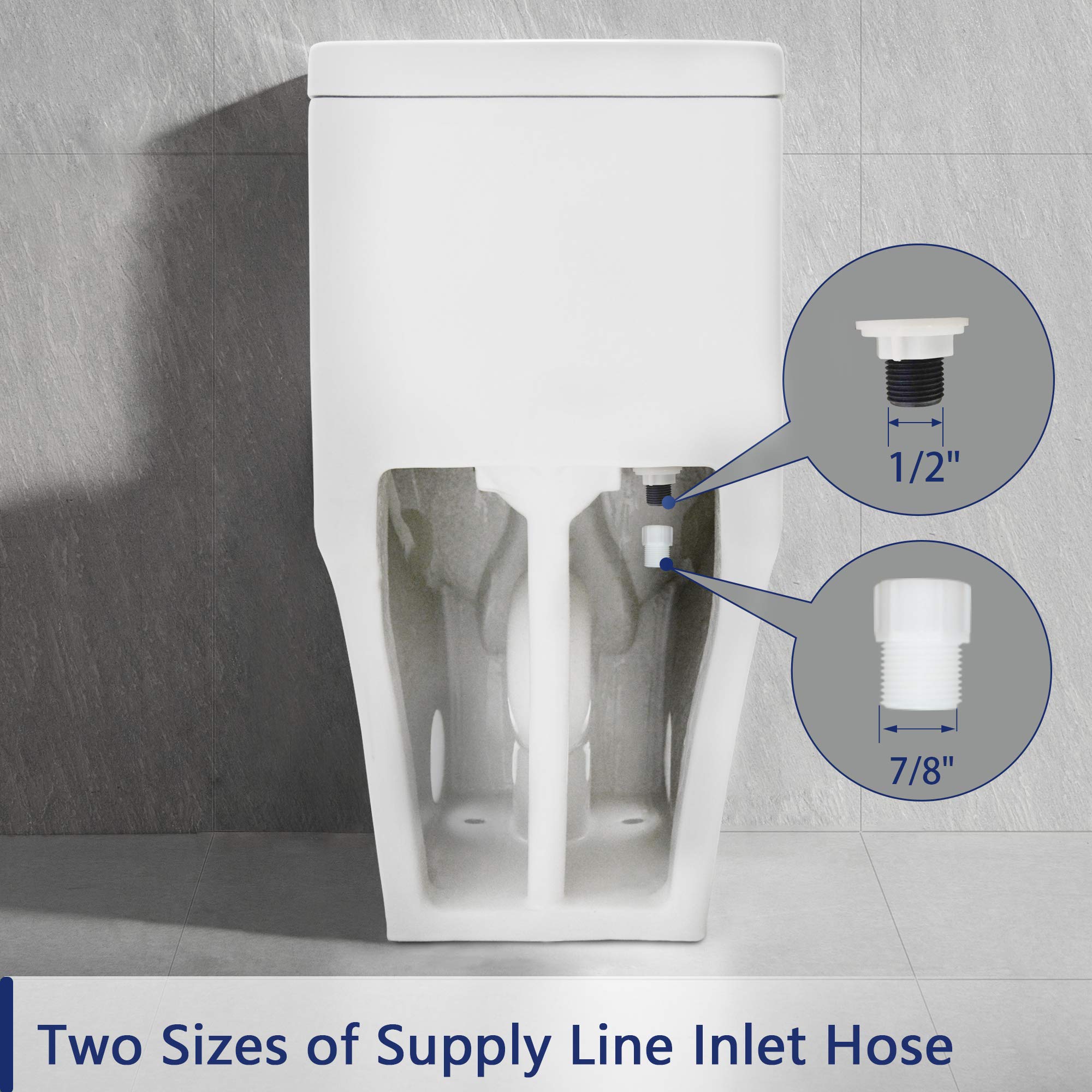 DeerValley DV-1F026R Elongated One Piece Toilet - ADA Compliant Comfort Height, Dual Flush 1.1/1.6 GPF Water Saving, Powerful & Quiet Flushing - Modern Bathroom Toilet with 10