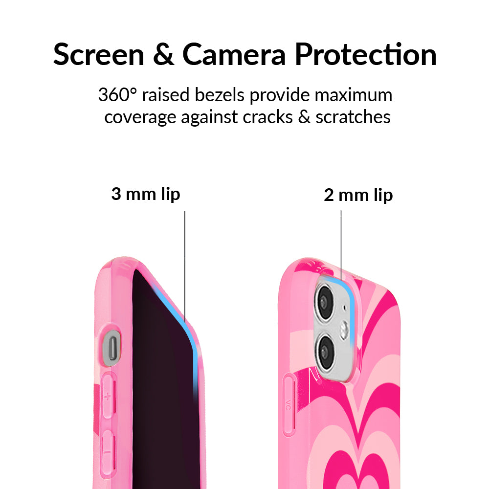 Cute Pink Sweethearts iPhone Case - Trendy Protective Cover for iPhone 13/14/15 Pro Max - Perfect Gift for Valentine's Day & Everyday Use