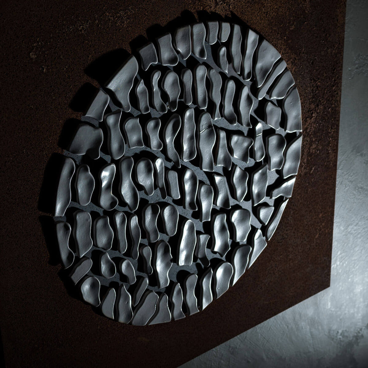 World Iron Ceramic Wall Sculpture - Handcrafted Art Decor for Home & Office - Perfect for Living Room, Bedroom, and Office Spaces