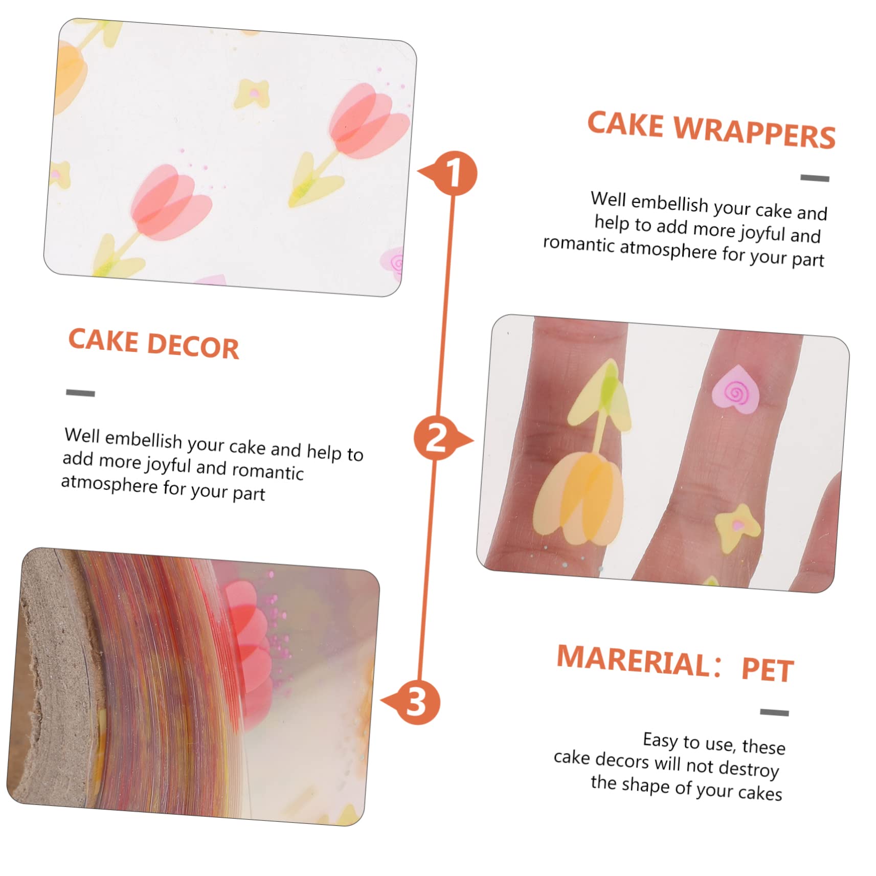 Versatile Cake Rim Wrappers | Decorative Cake Collars for Mousse & Birthday Cakes | Perfect for Wedding, Anniversary & Celebration Cakes