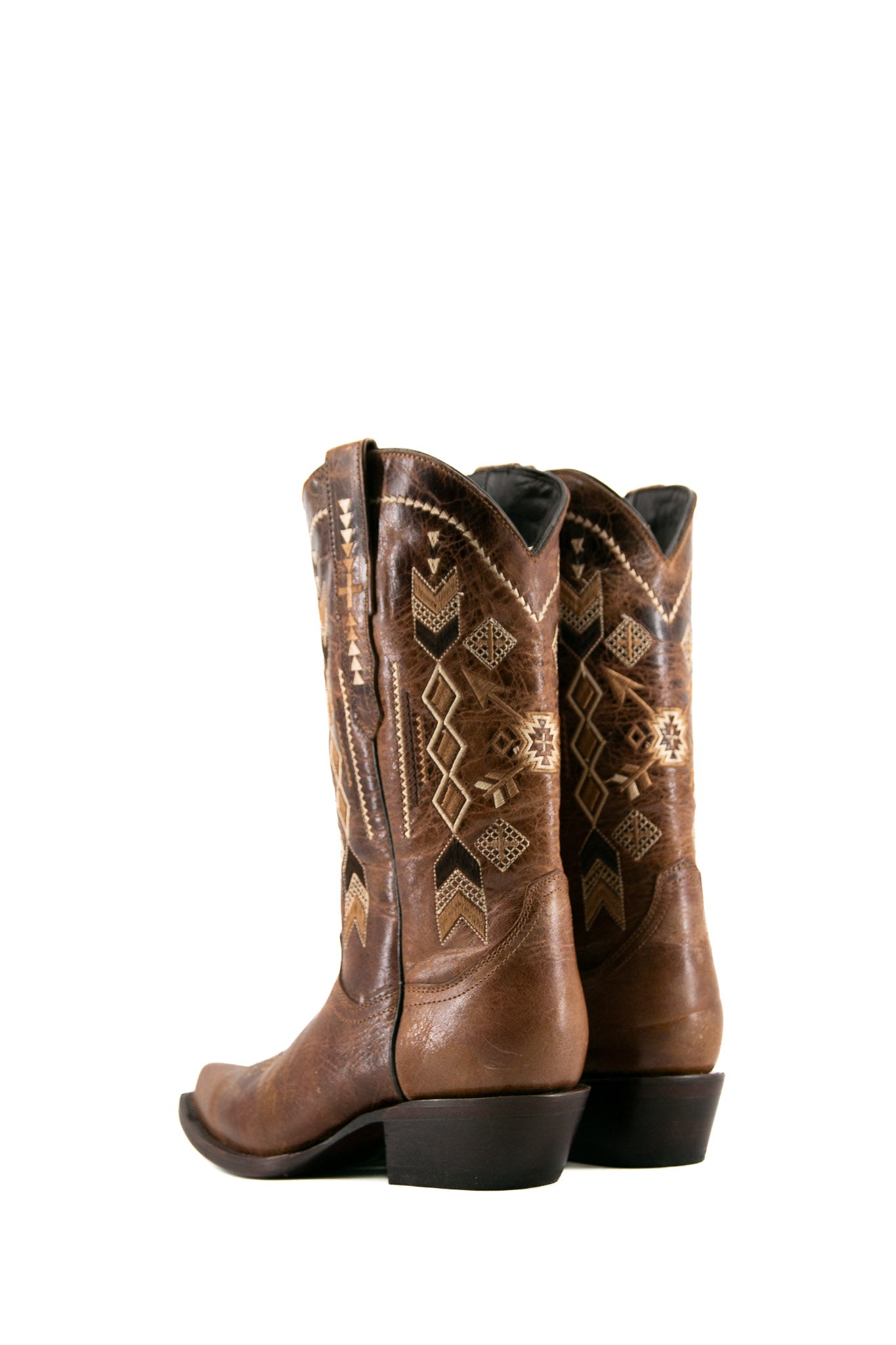 Olivia Aztec Snip Toe Cowgirl Boots for Women - Western Ankle Boots with Embroidery | Perfect for Country Music Festivals, Rodeos & Western Fashion