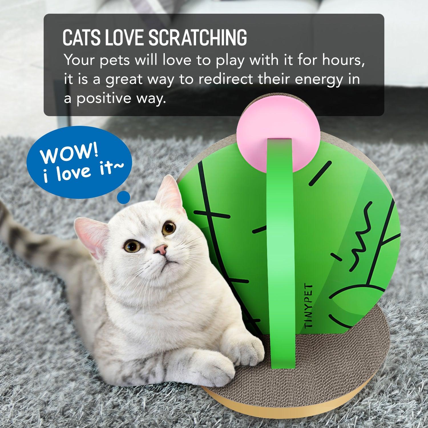 Cactus-Shaped Cat Scratching Post - 15x15x19.29 Inch Cardboard Cat Condo & Scratcher for Indoor Cats | Perfect for Playtime, Scratching & Climbing
