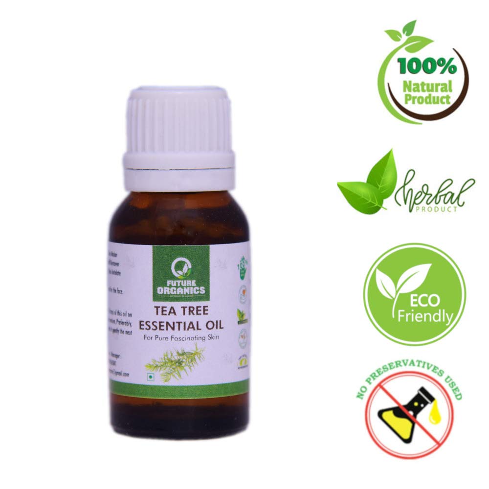 Future Organics Tea Tree Essential Oil - 15ml | 100% Pure Natural Melaleuca Oil for Skin, Hair & Aromatherapy | Perfect for Acne Treatment, Scalp Care & DIY Beauty Recipes