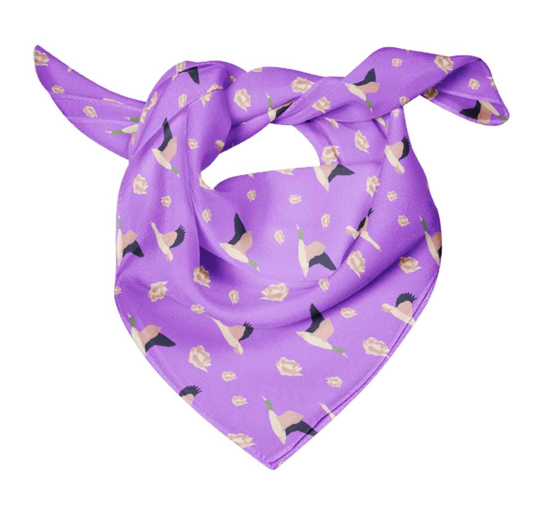 Bimba Printed Pure Silk Scarf - Women's Fashion Hair Neck Head Bandana Wrap (Perfect for Travel, Beach, Wedding & Everyday Style)