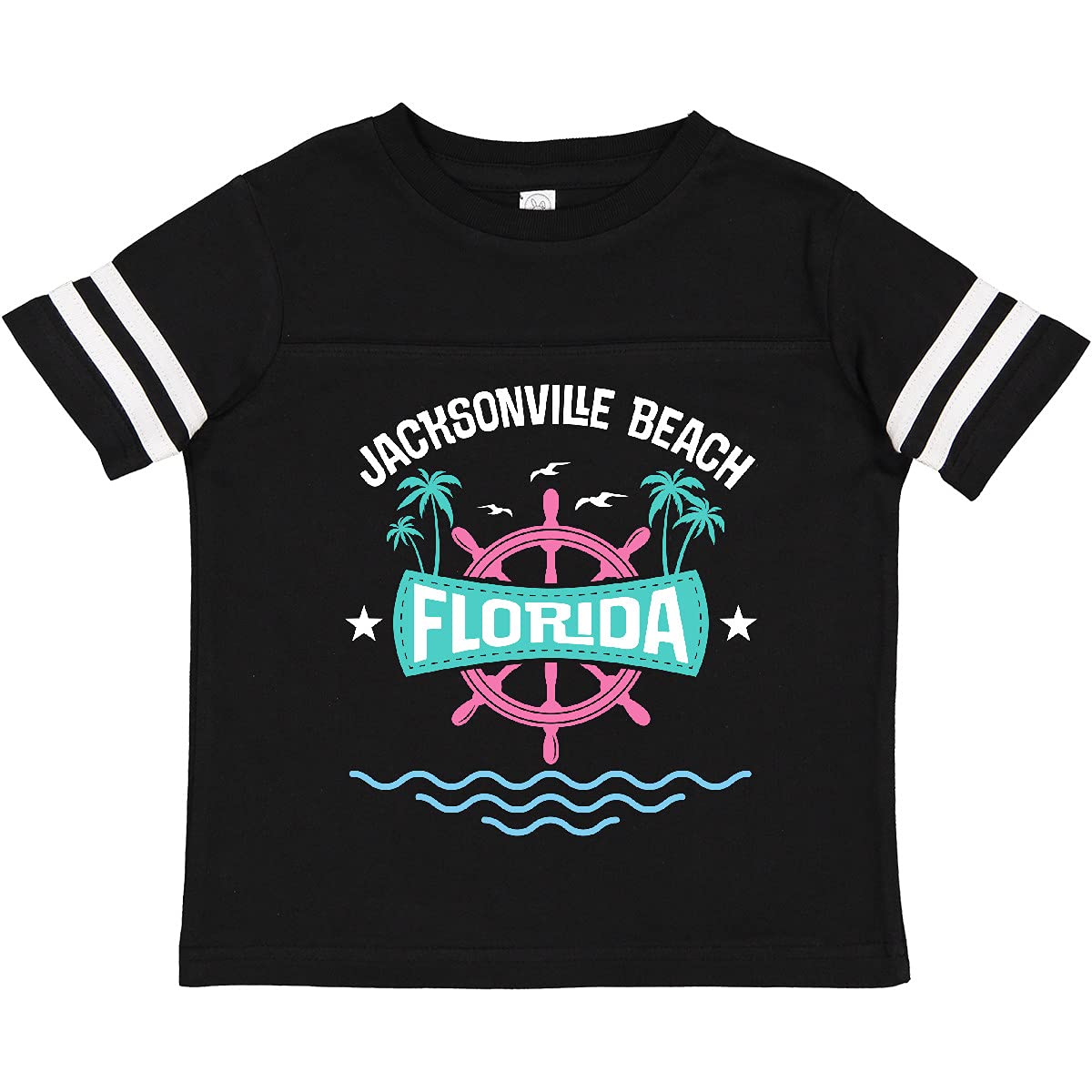 Inktastic Jacksonville Beach Florida Vacation Toddler T-Shirt - Cute Graphic Tee for Boys & Girls - Soft Cotton Kids Shirt for Beach Trips & Summer Outings