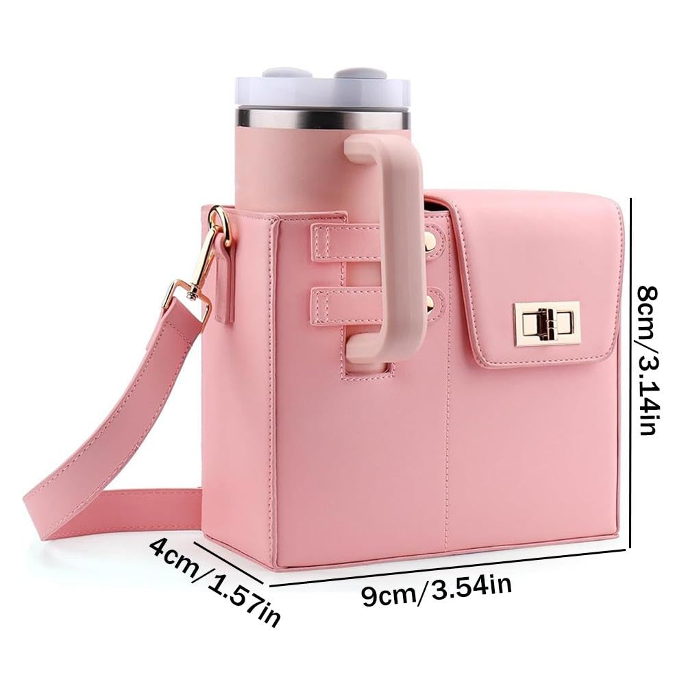 Portable Crossbody Water Bottle Bag - Adjustable Strap for Outdoor & Travel